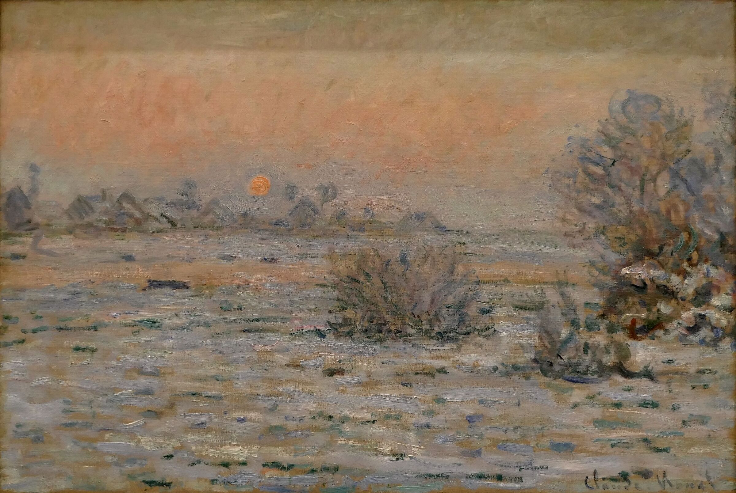 Claude Monet "Sole d'inverno, Lavacourt"