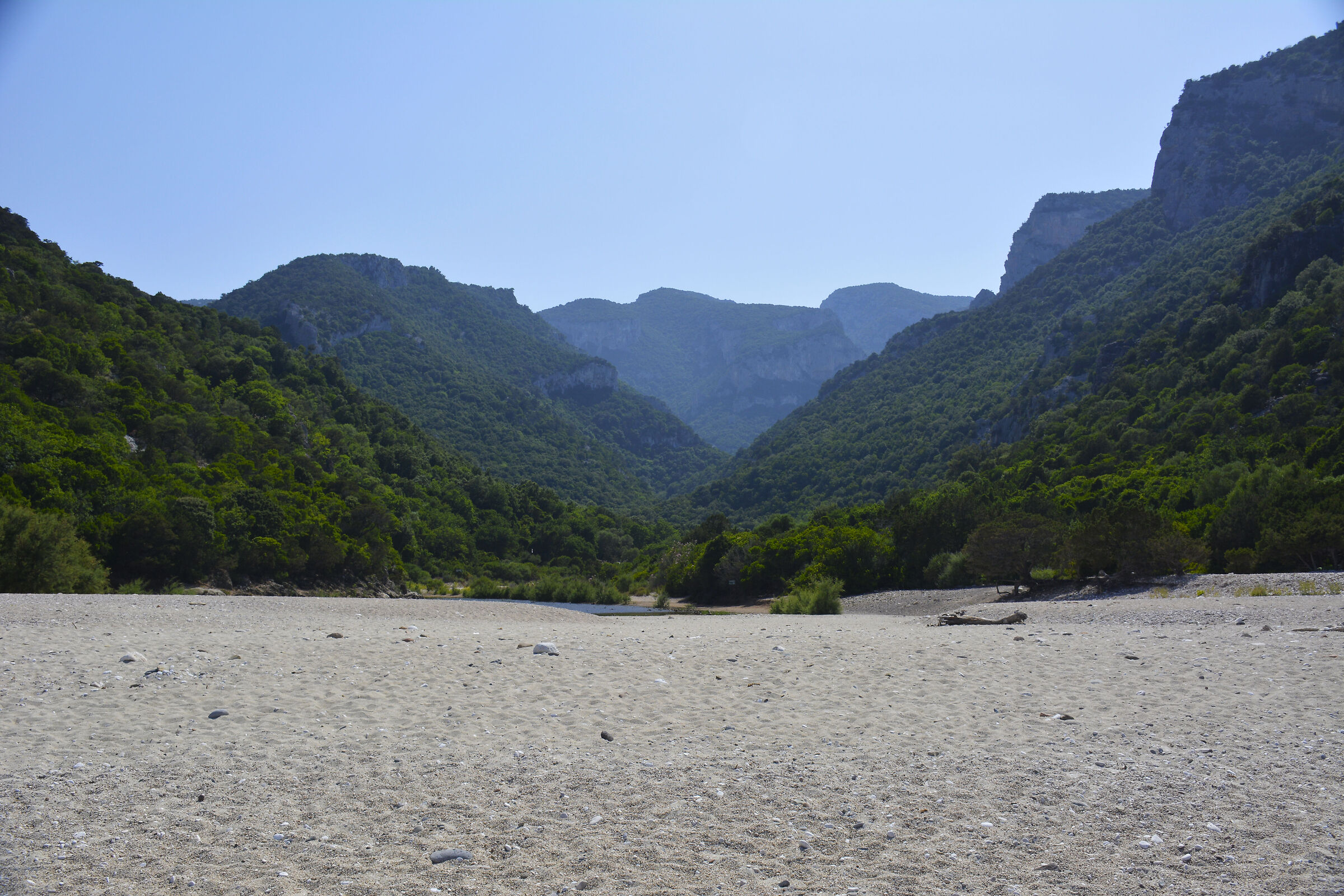 Mountains on the beach