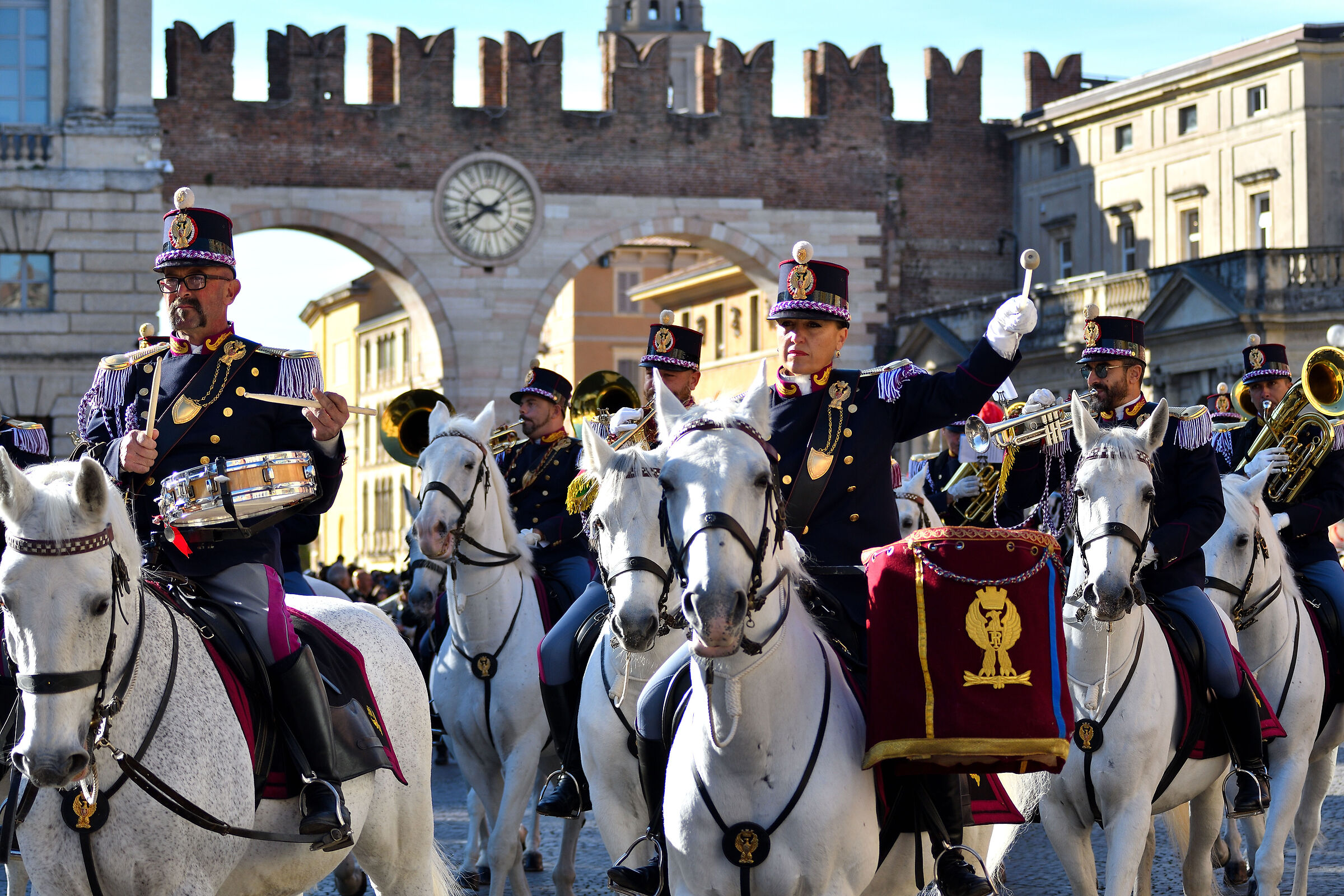 La fanfara a cavallo della Polizia