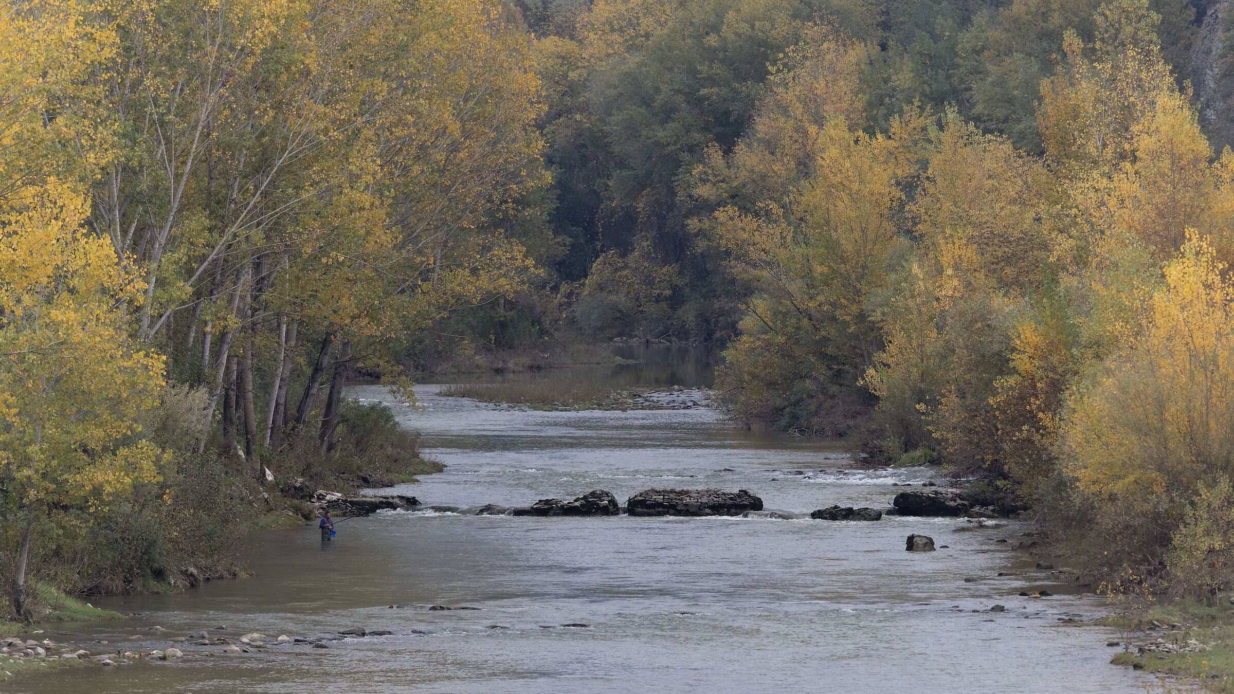 fishing on the Arno upstream of Florence
