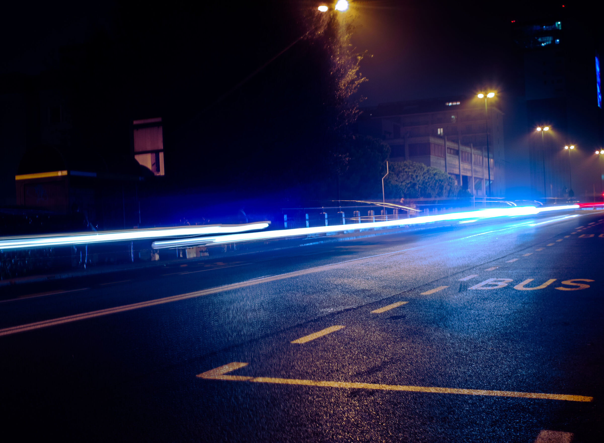 Night on the overpass