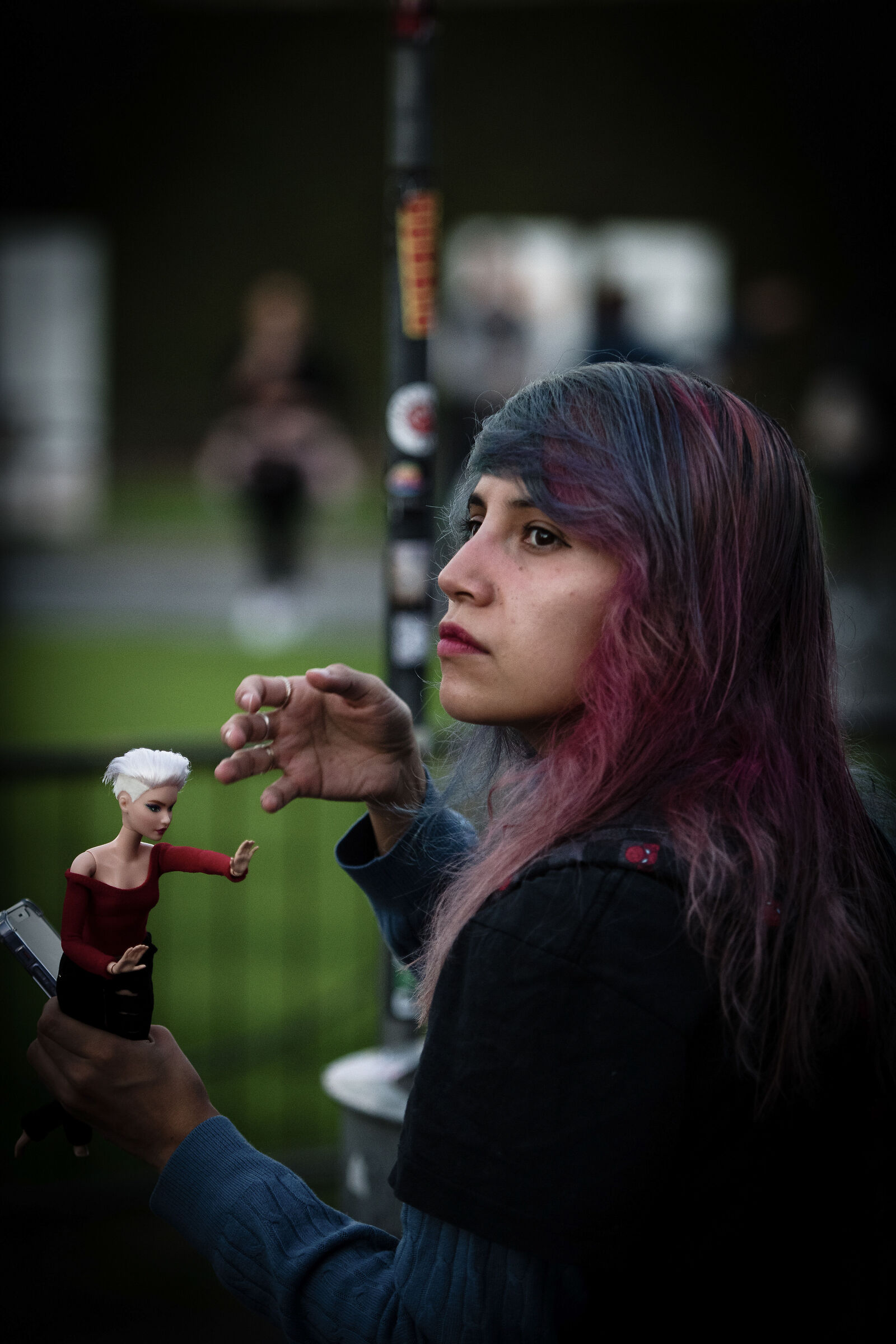 The girl with the doll