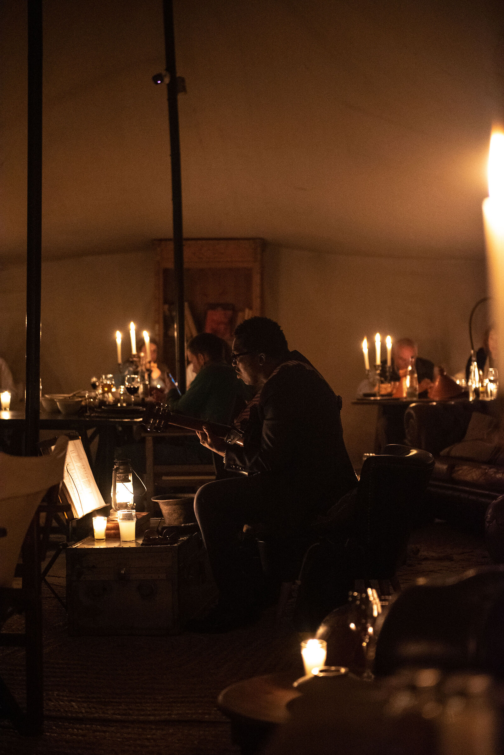 night in tent