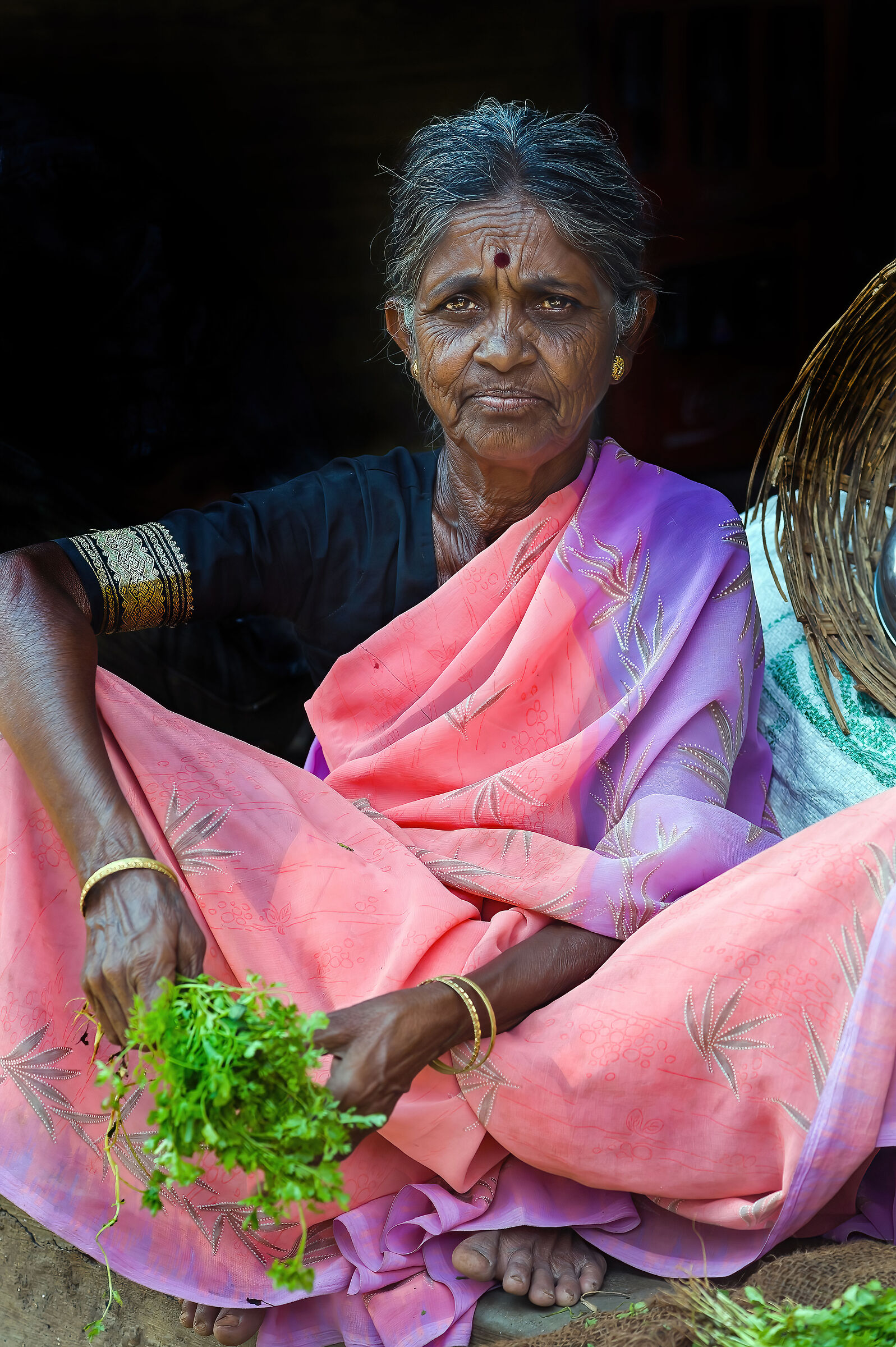 Venditrice di prezzemolo