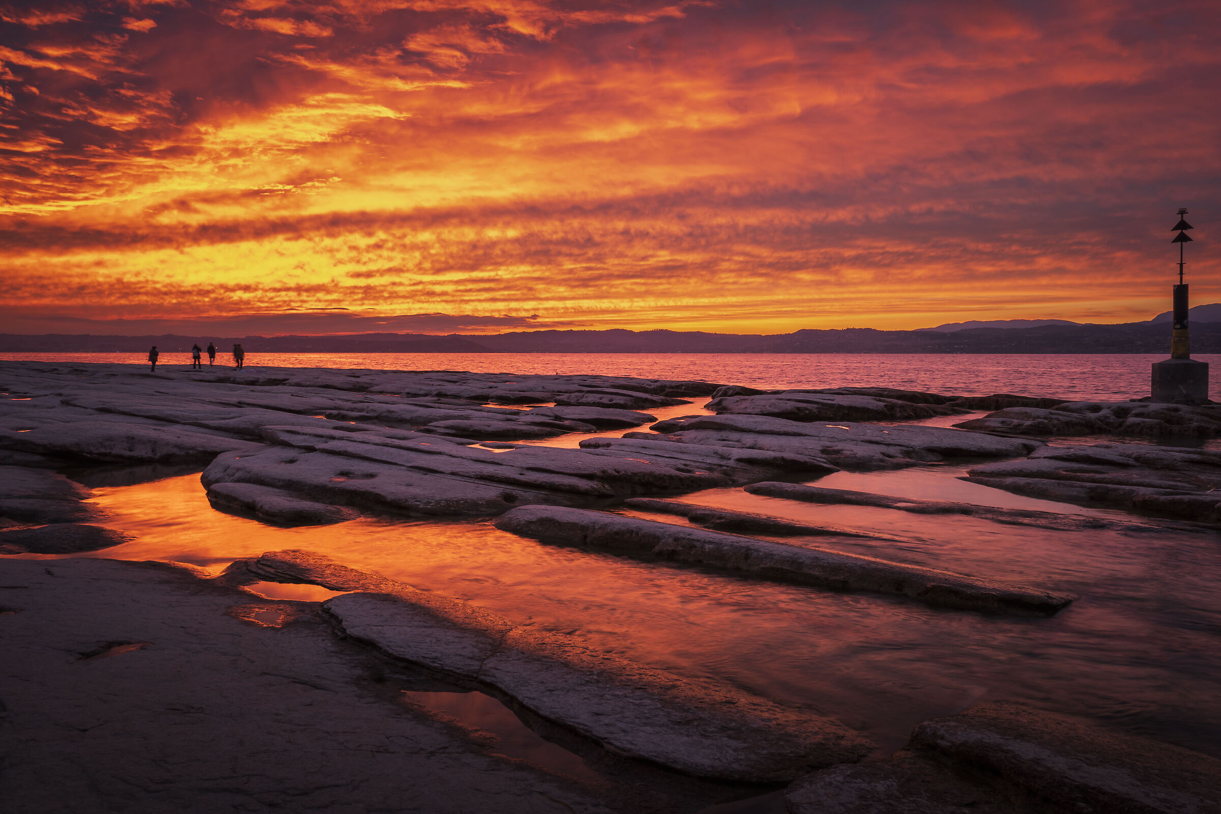 Sunset on Lake Garda dry