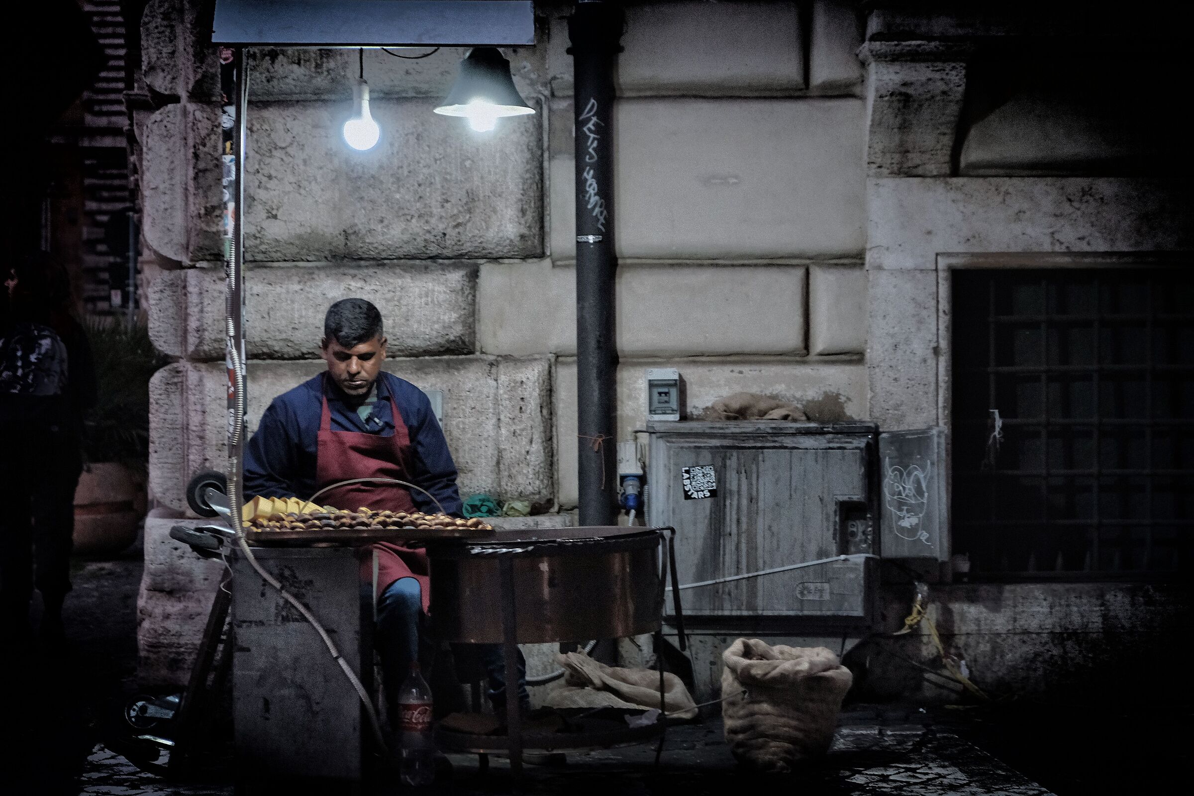 Roasted chestnuts in Piazza Navona