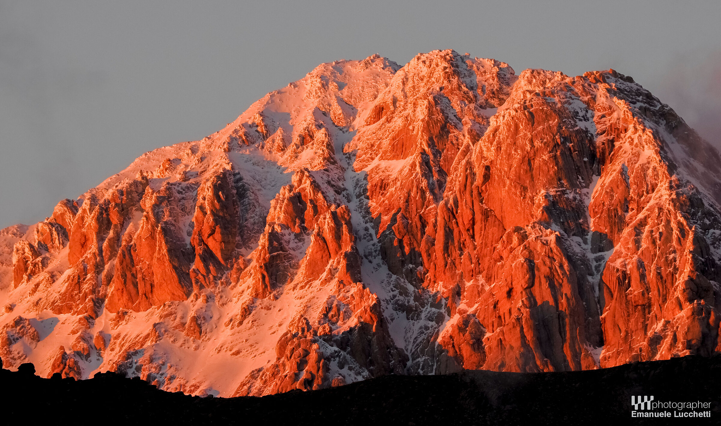 Gran Sasso d'Italia - Red sunset over Corno Grande