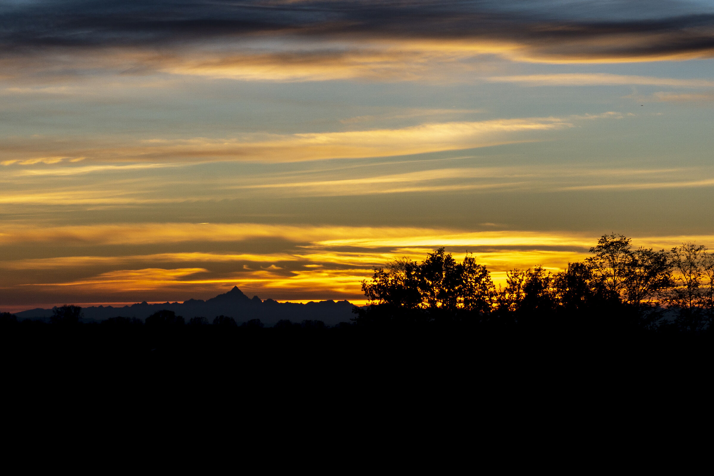 Shilouette del paesaggio