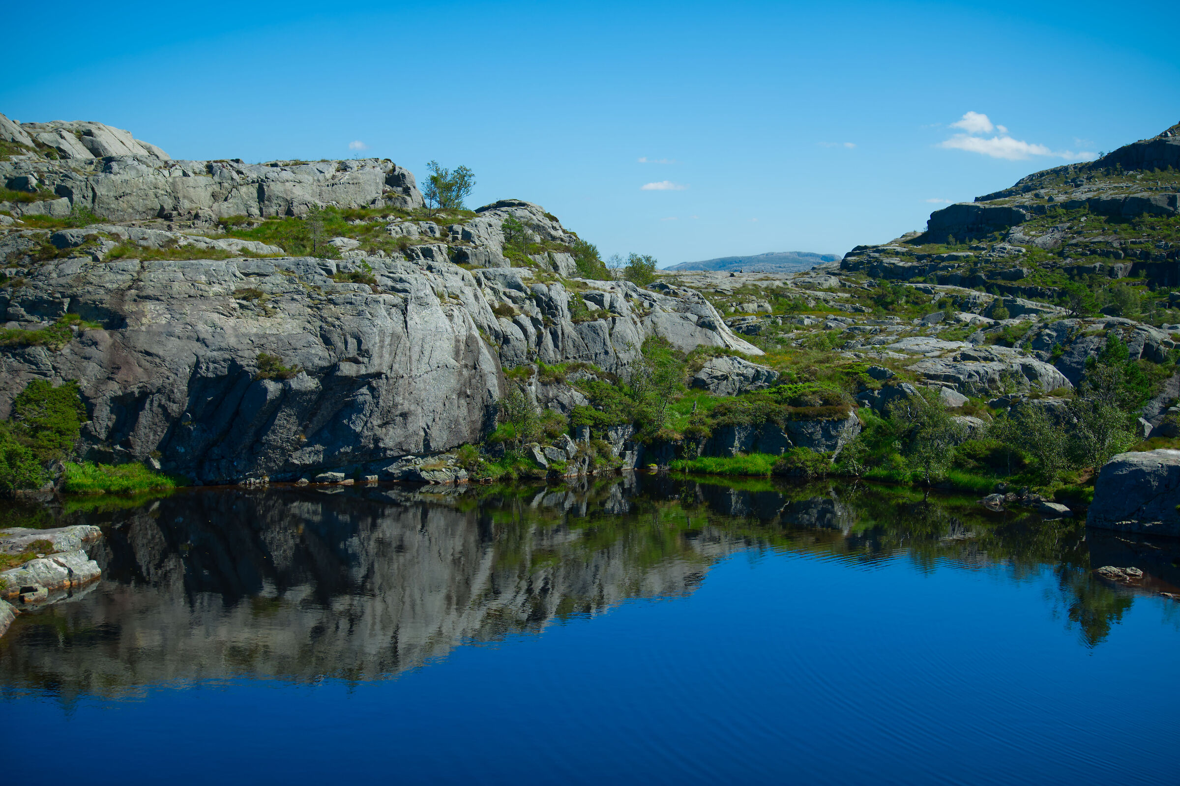 Pond and granite
