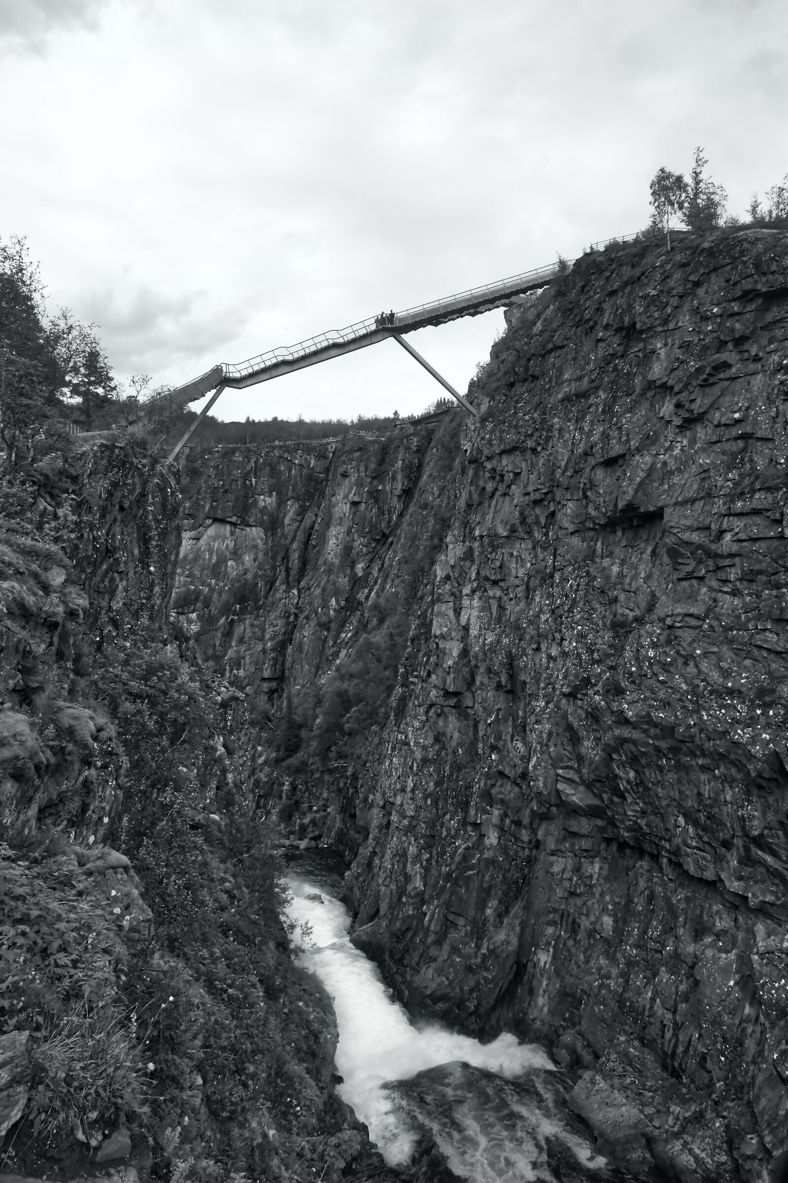 Bridge over the waterfall