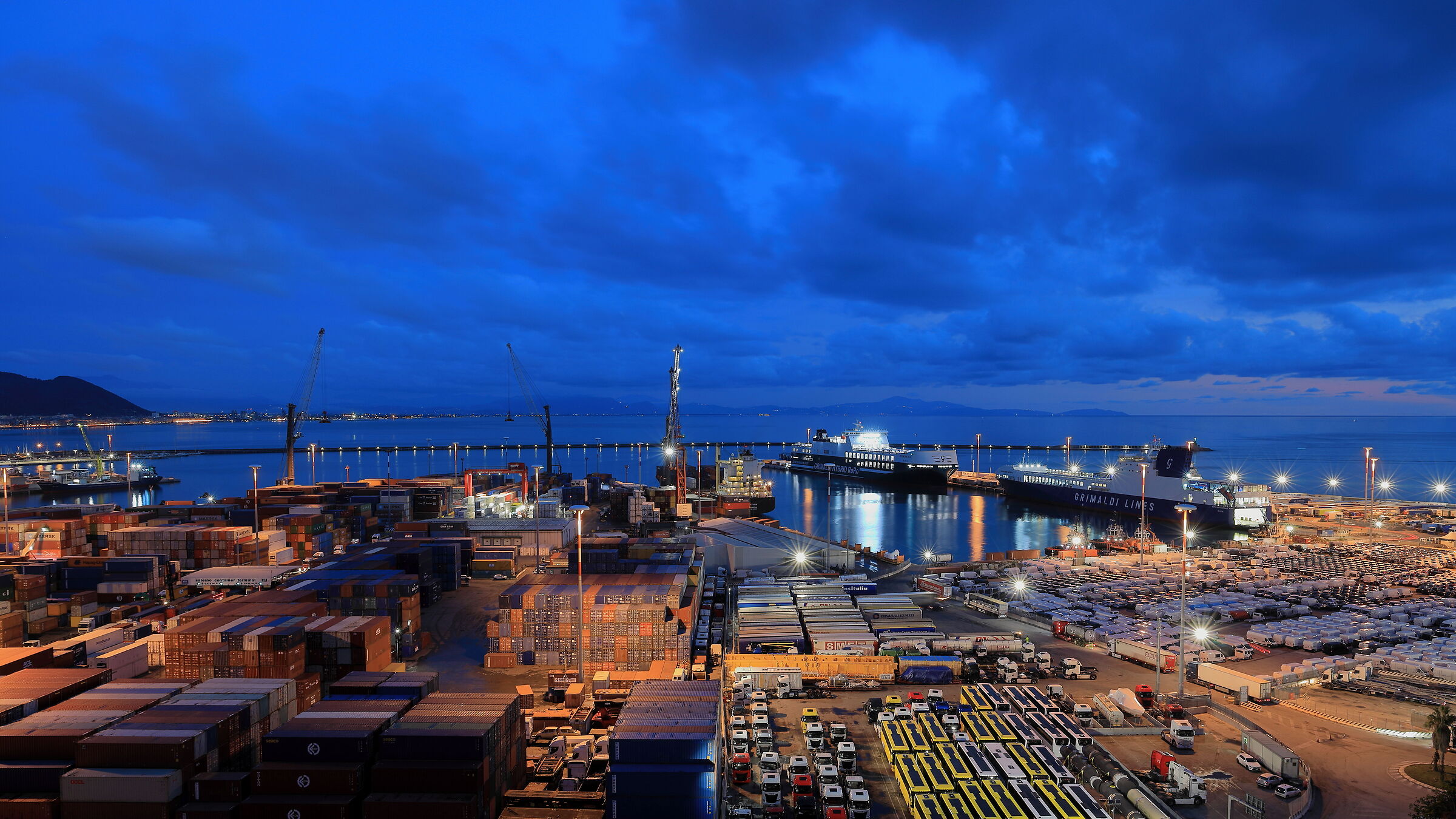 The lights of the port