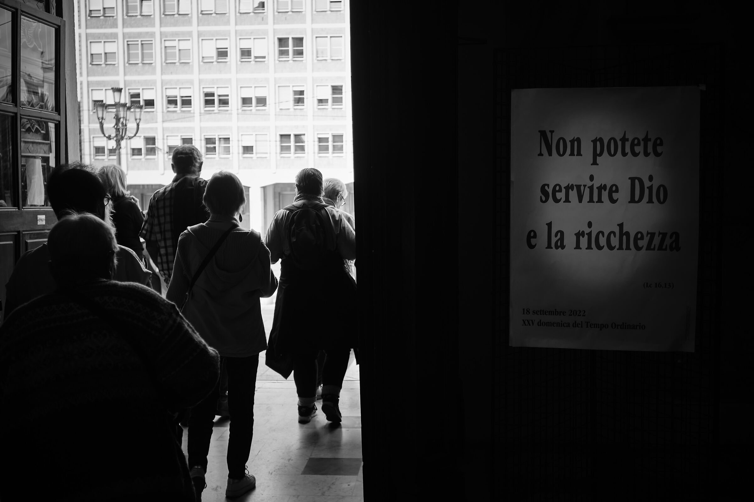 Non potete servire Dio...