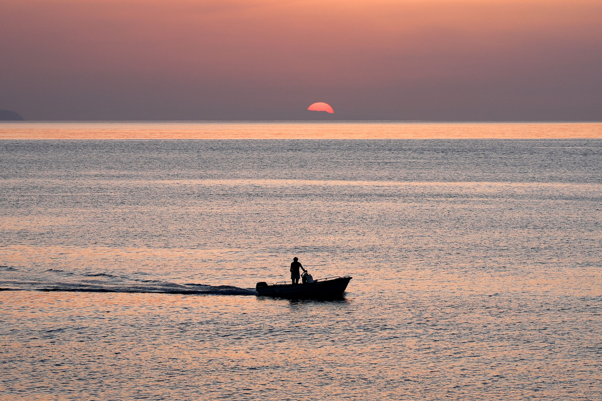 Pescatore al tramonto