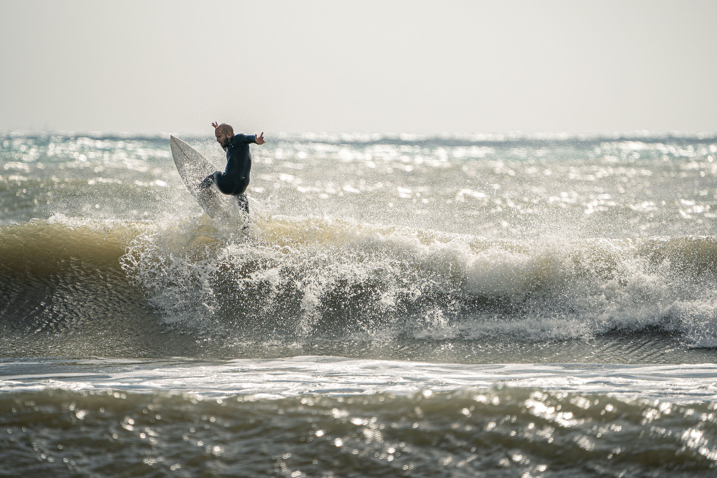 In the waves
