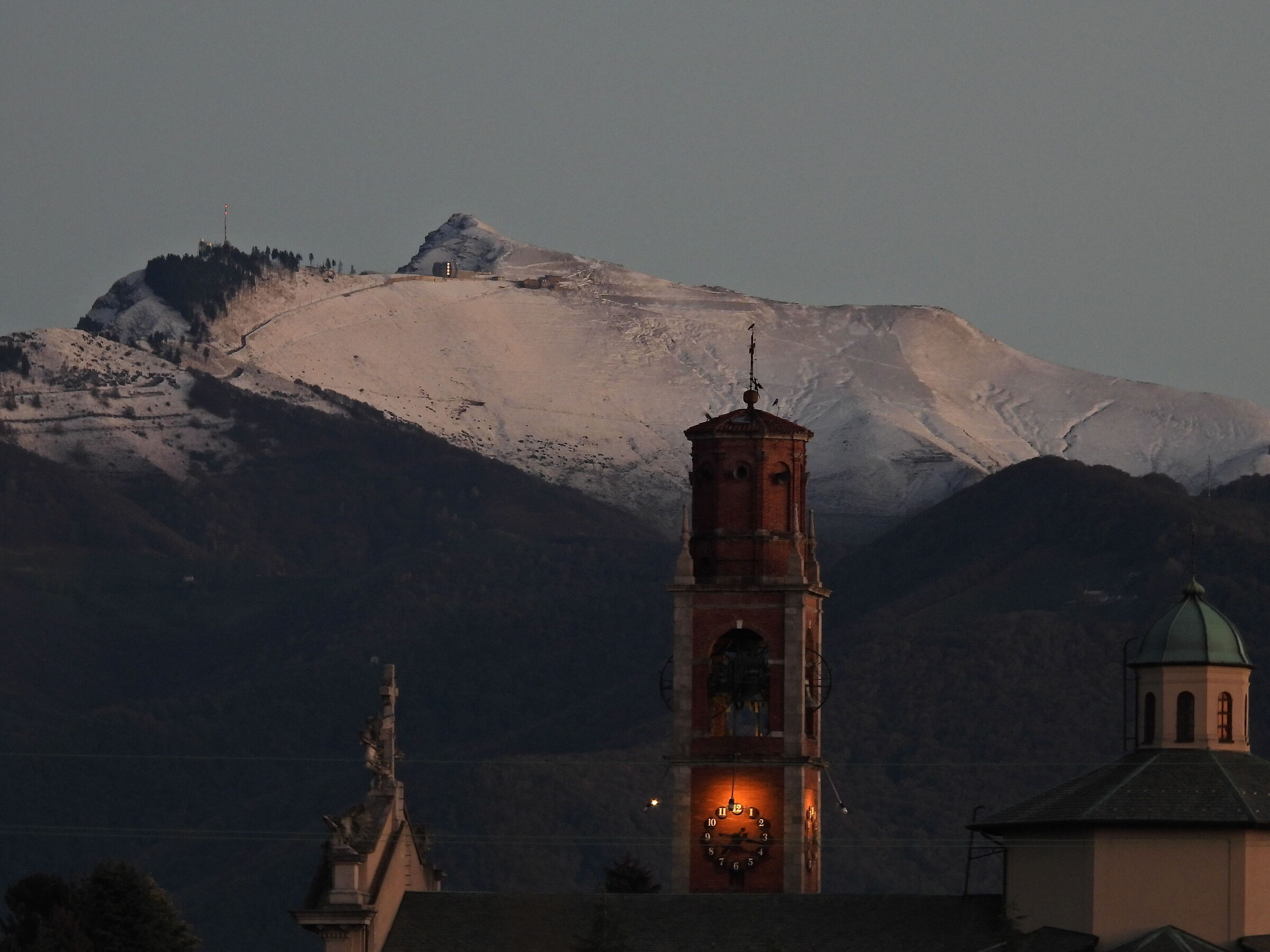 Monte Generoso with bell tower (Olgiate C.)