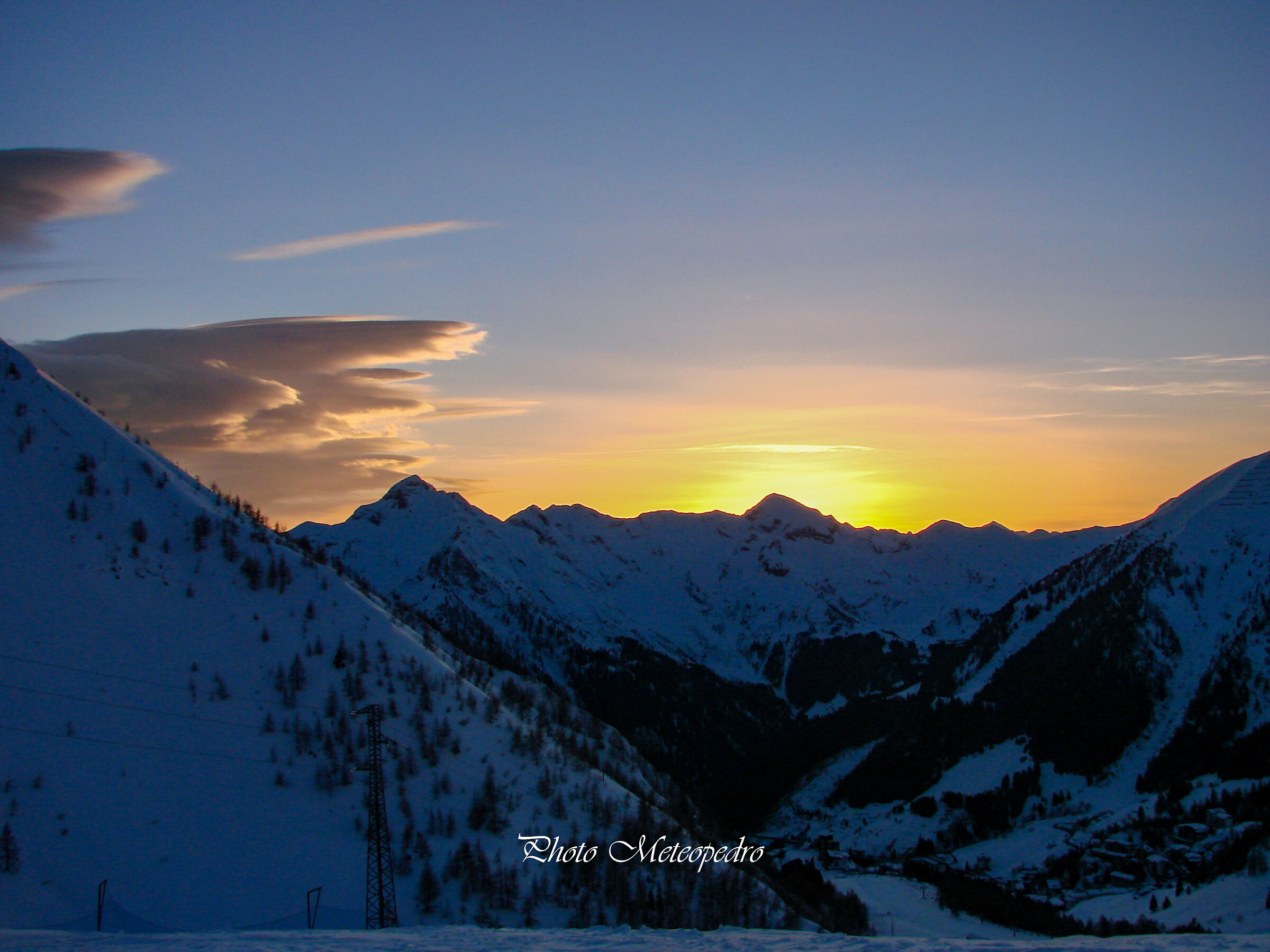 tramonto invernale