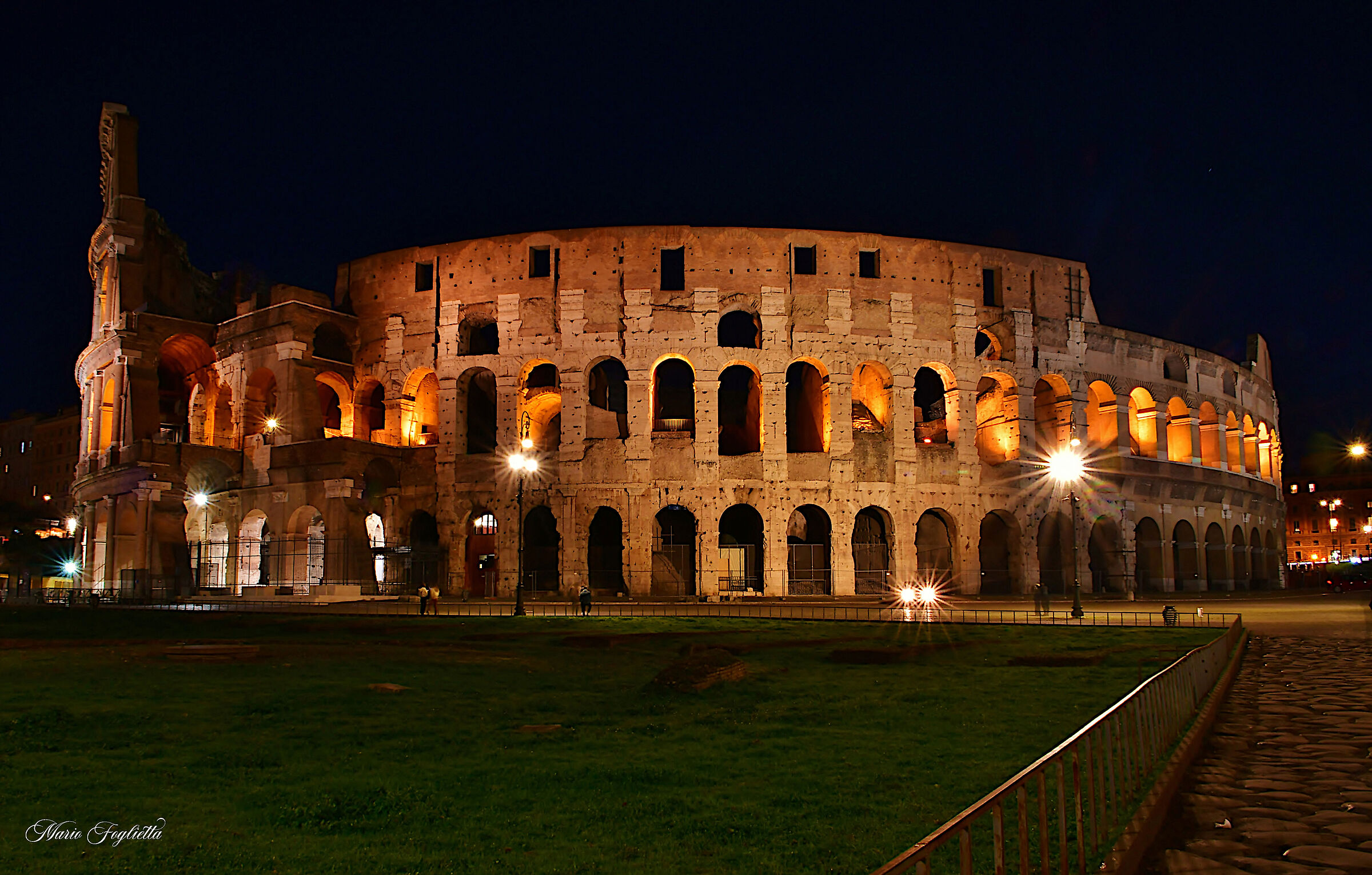 Evening falls on the Colosseum......