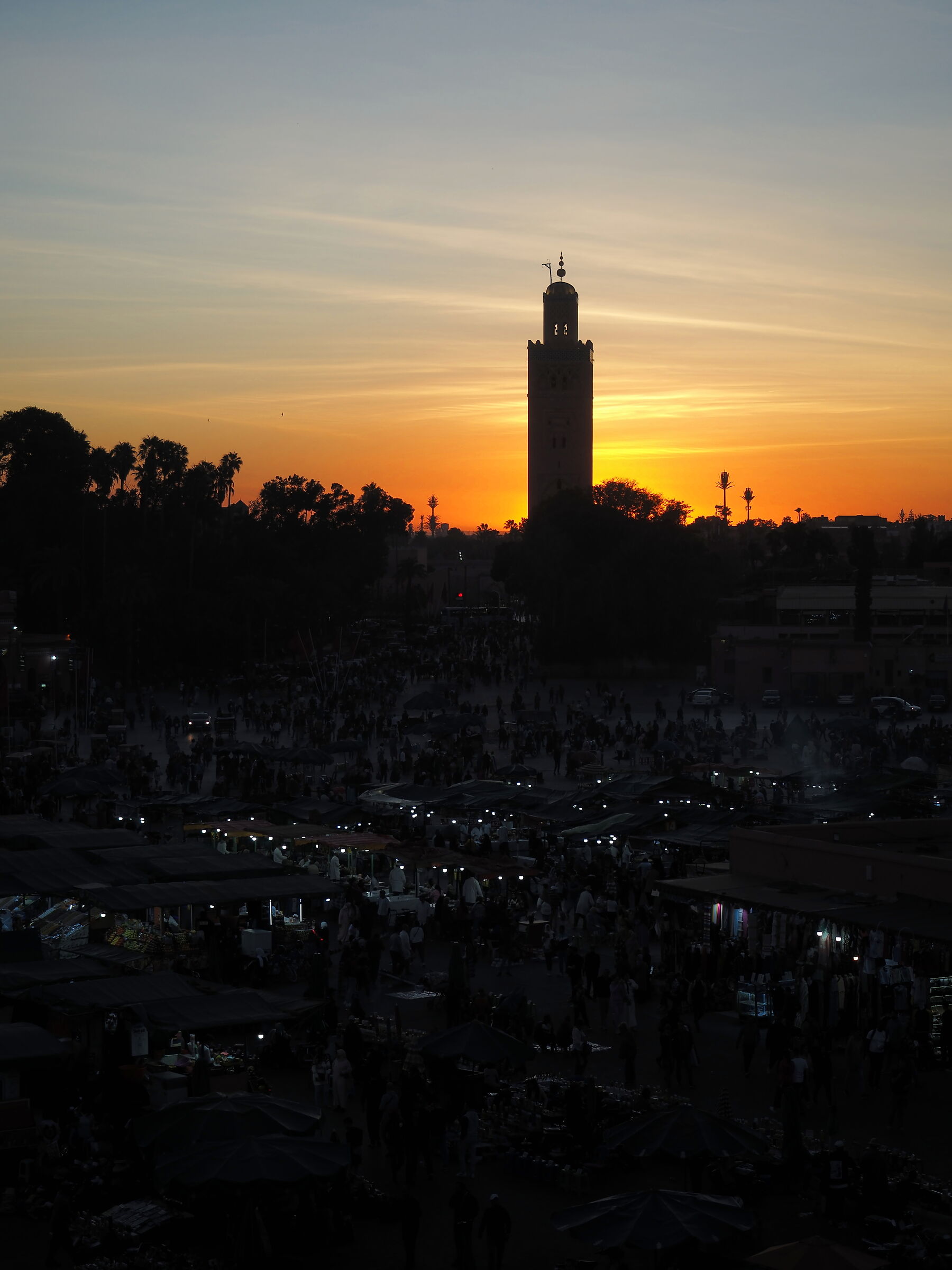 Tramonto su Jemaa el Fna