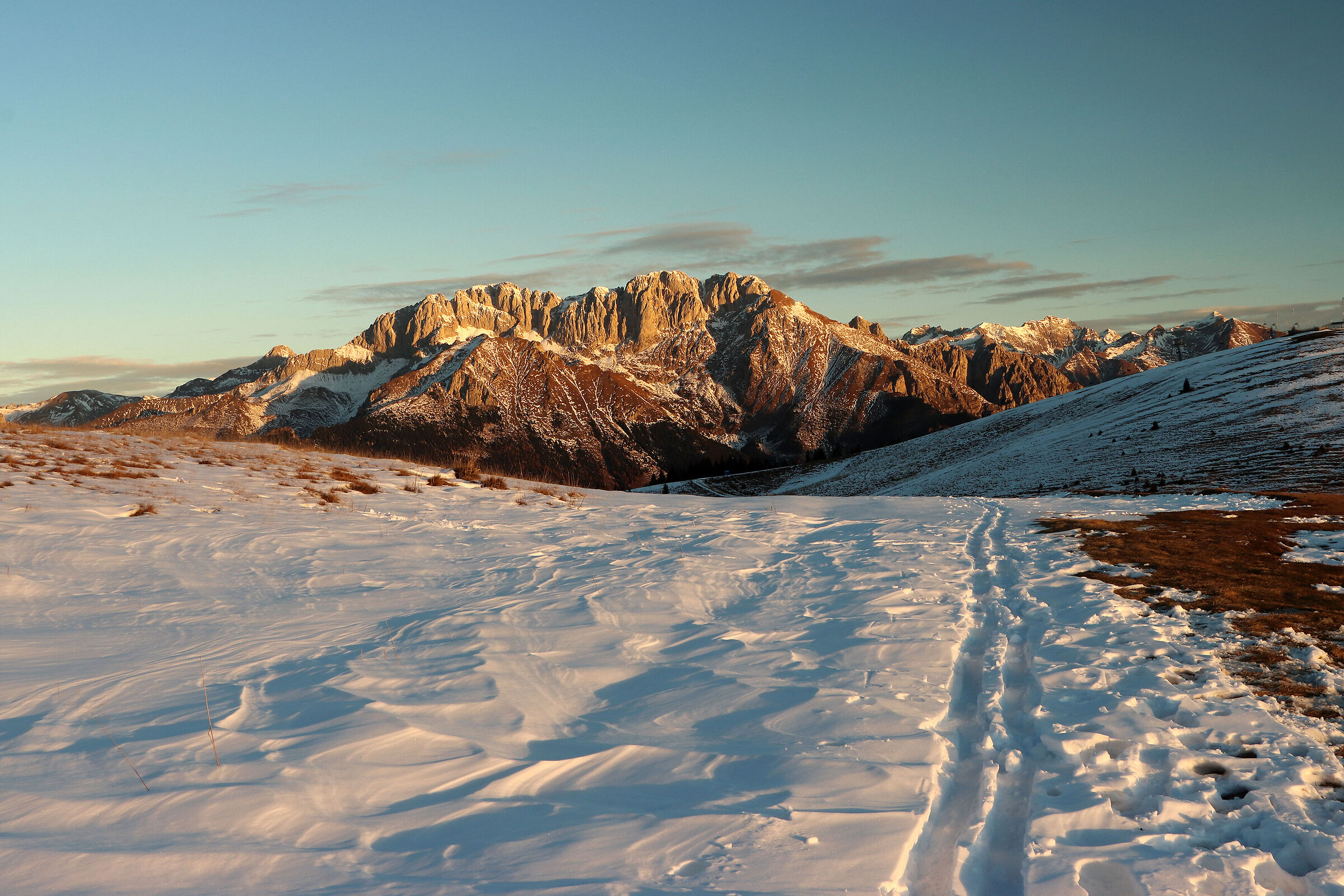 first lights in Presolana