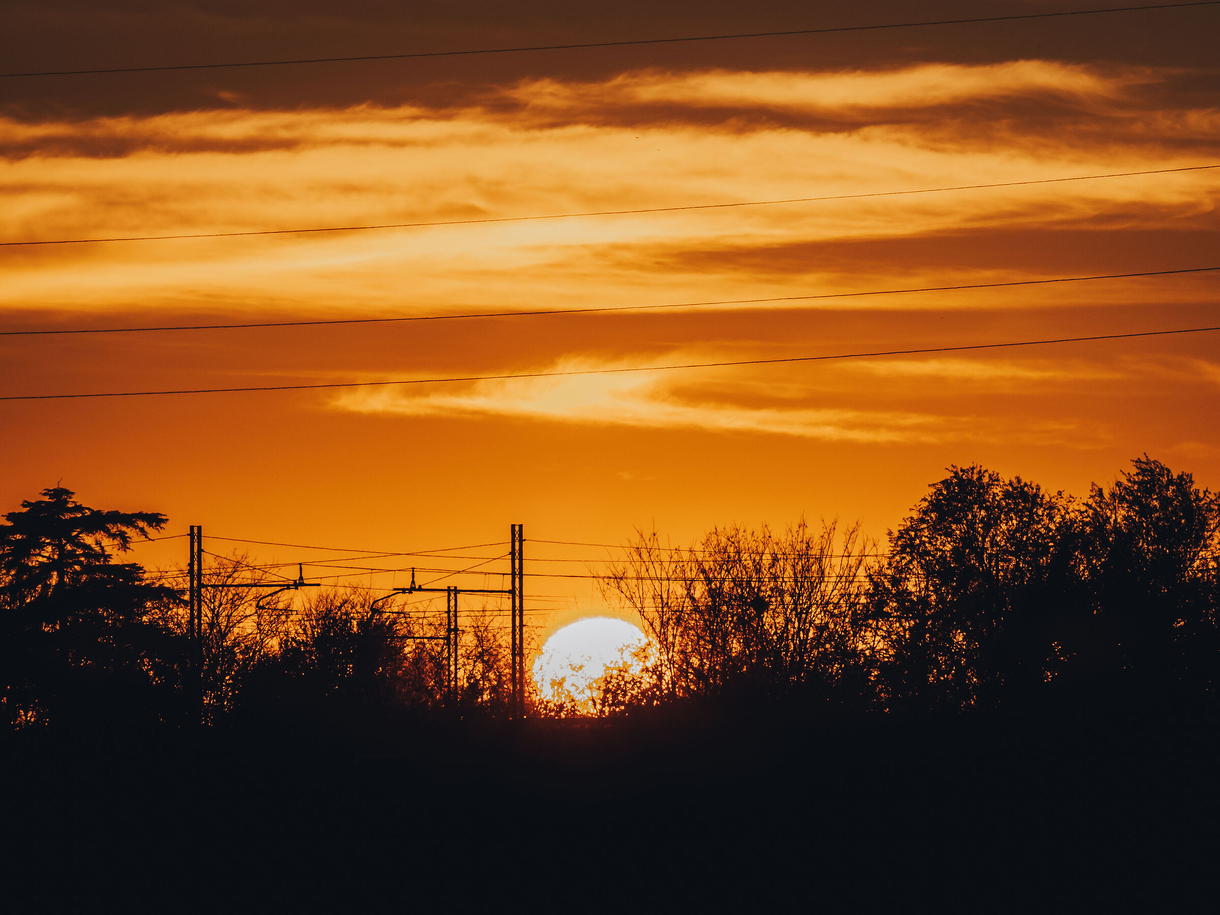 Sunset in the countryside
