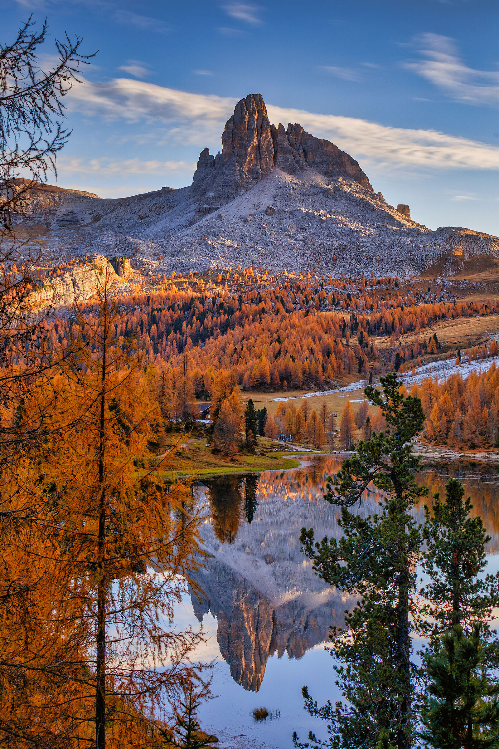 Lake Federa just before sunset