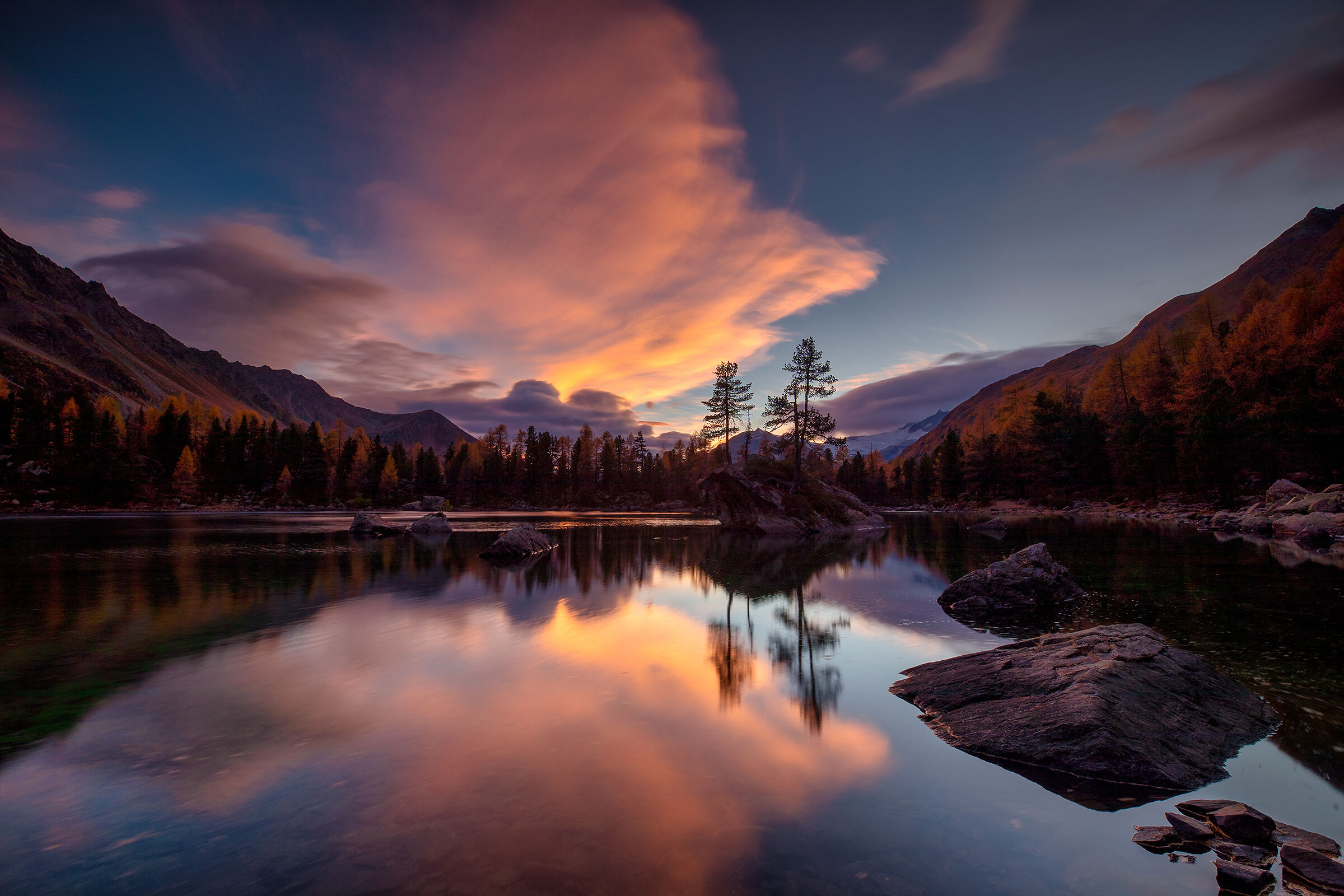 Sunset at Lake Saoseo
