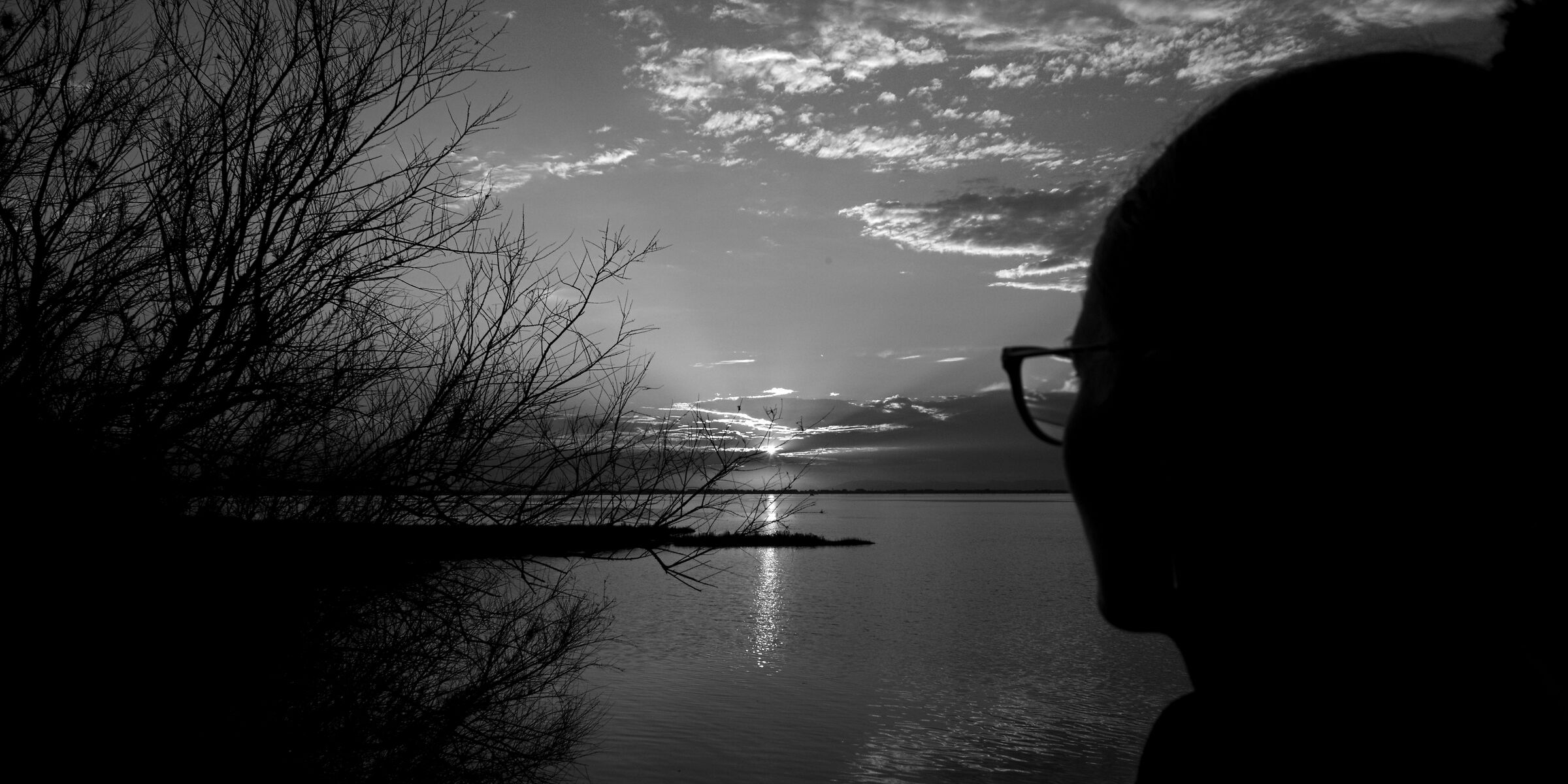 Sunset over the lagoon of Marano