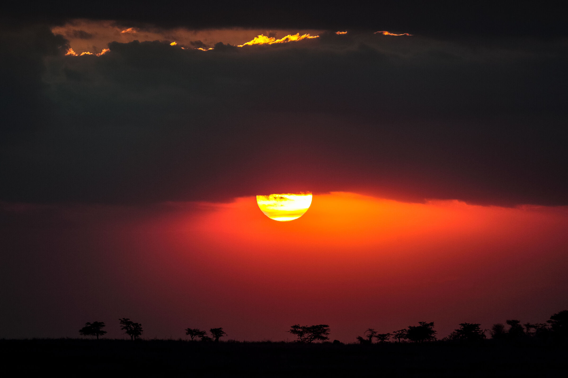 Tramonto sul lago Manyara NP
