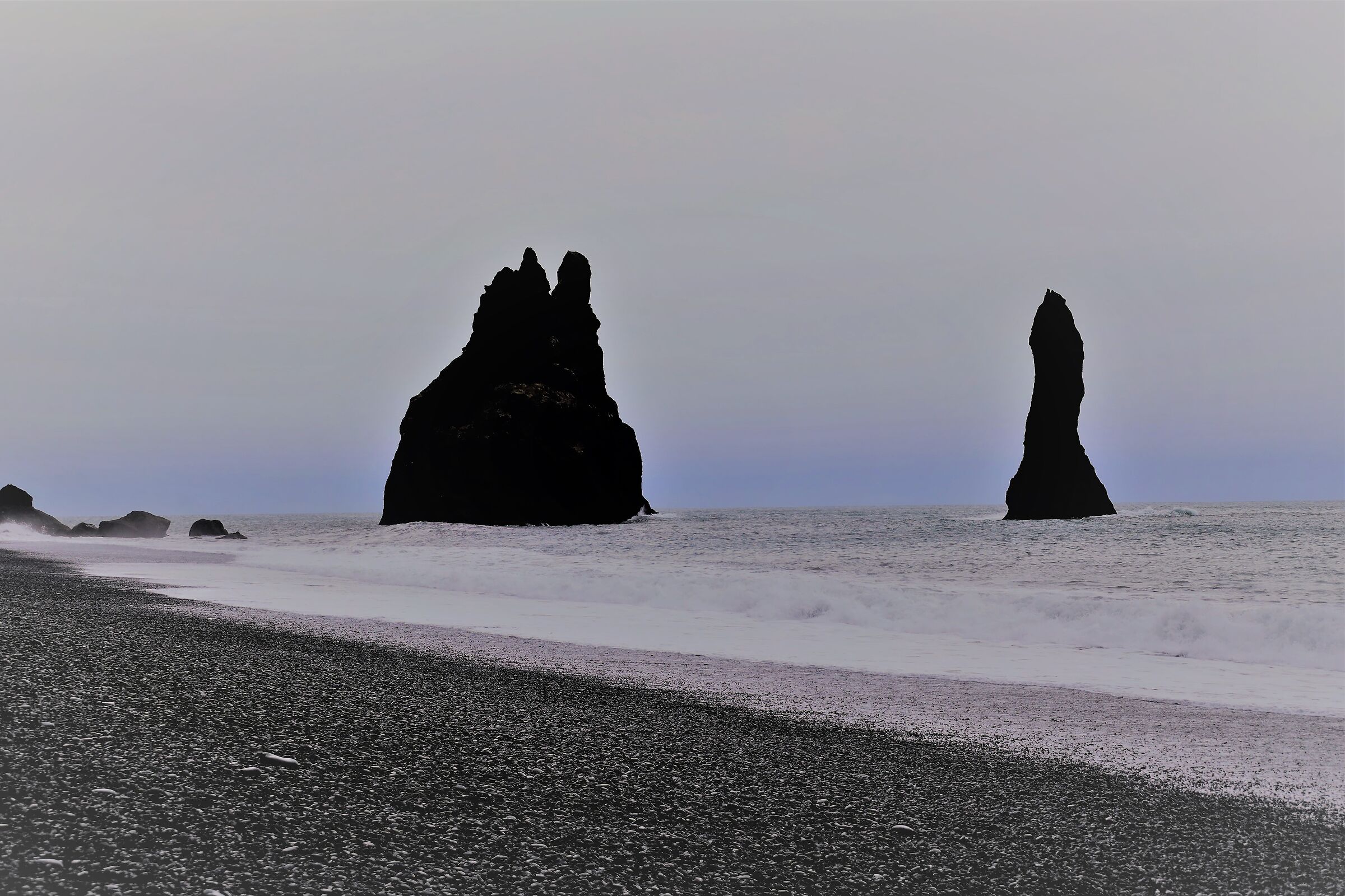 Black sand beach