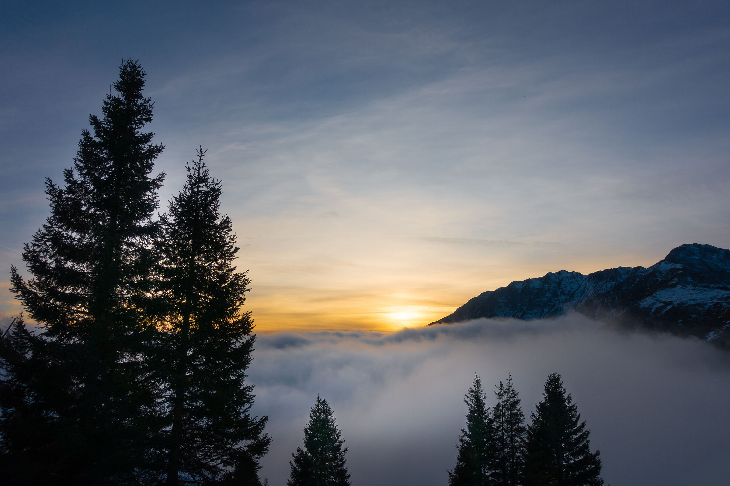 Sunset in the clouds