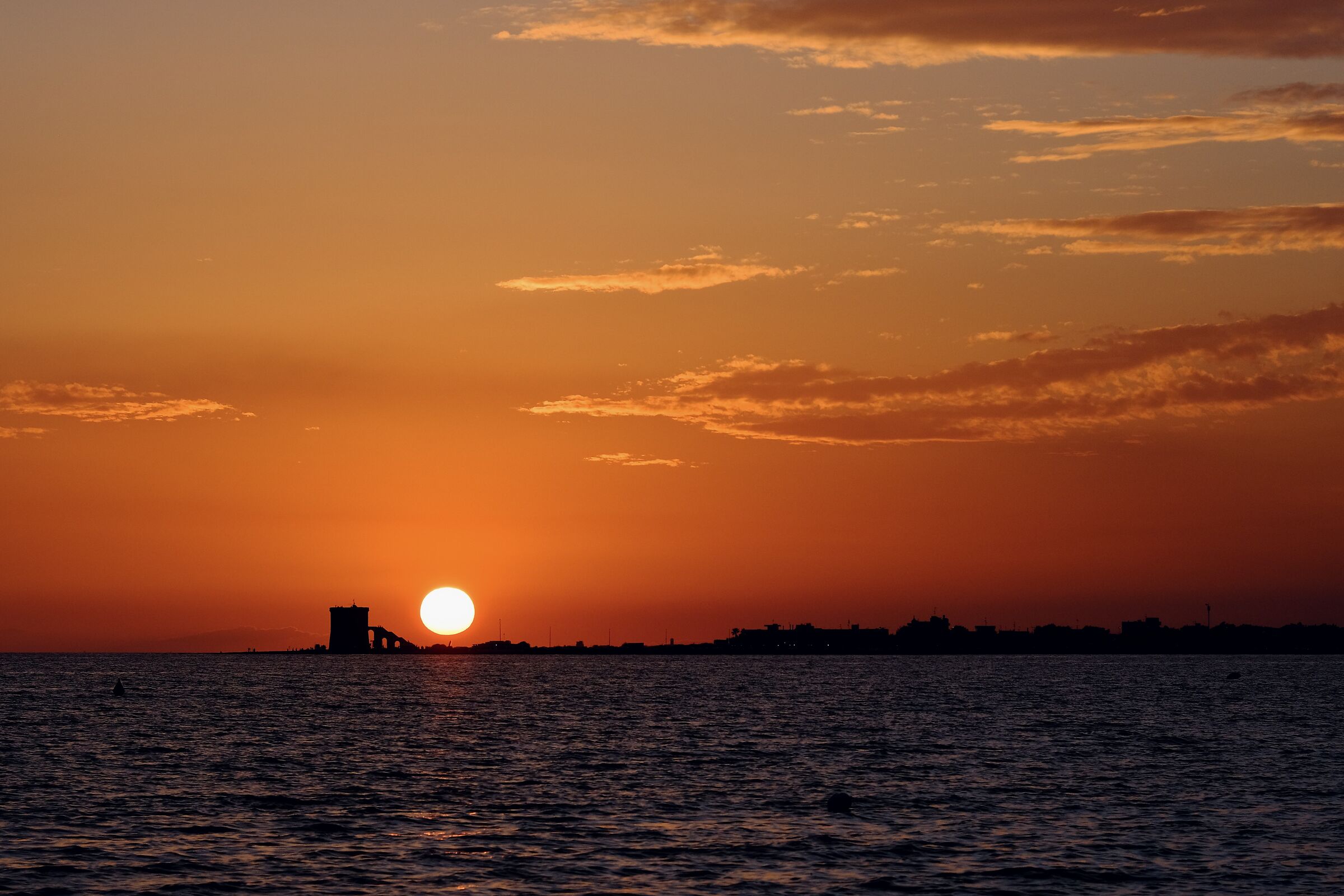 Tramonto Porto Cesareo su Torre Lapilli