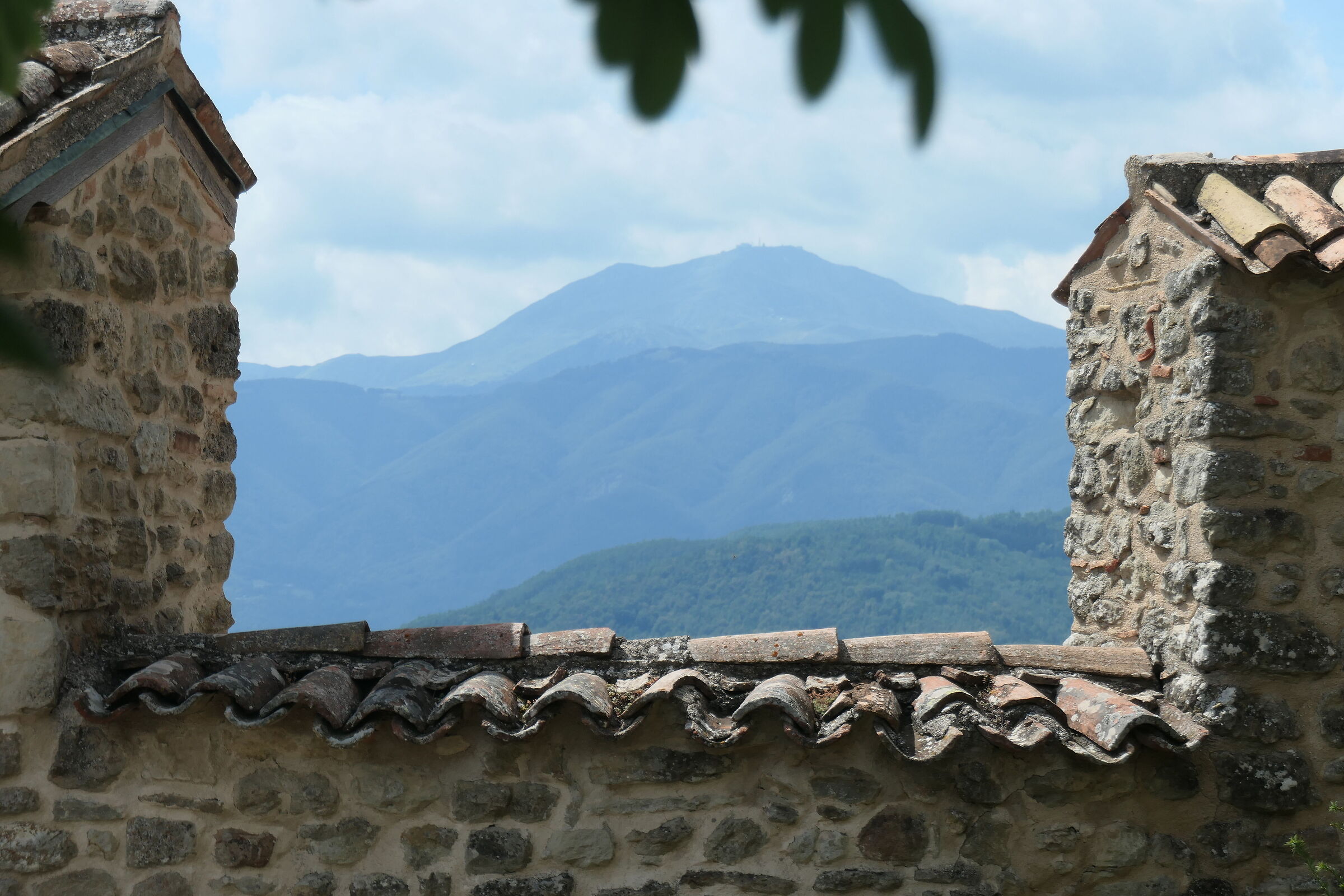 Mount Cimone seen from the Castle of Montecuccoli