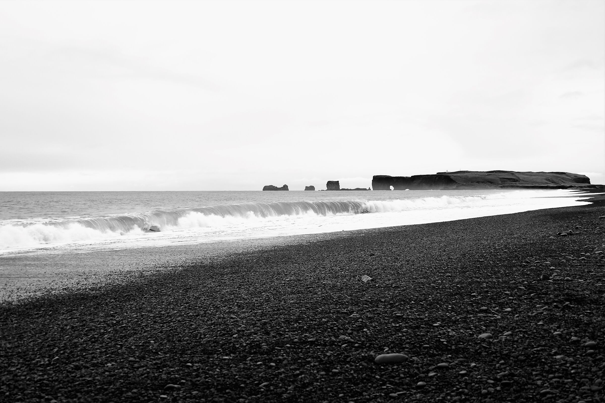 Black sand beach