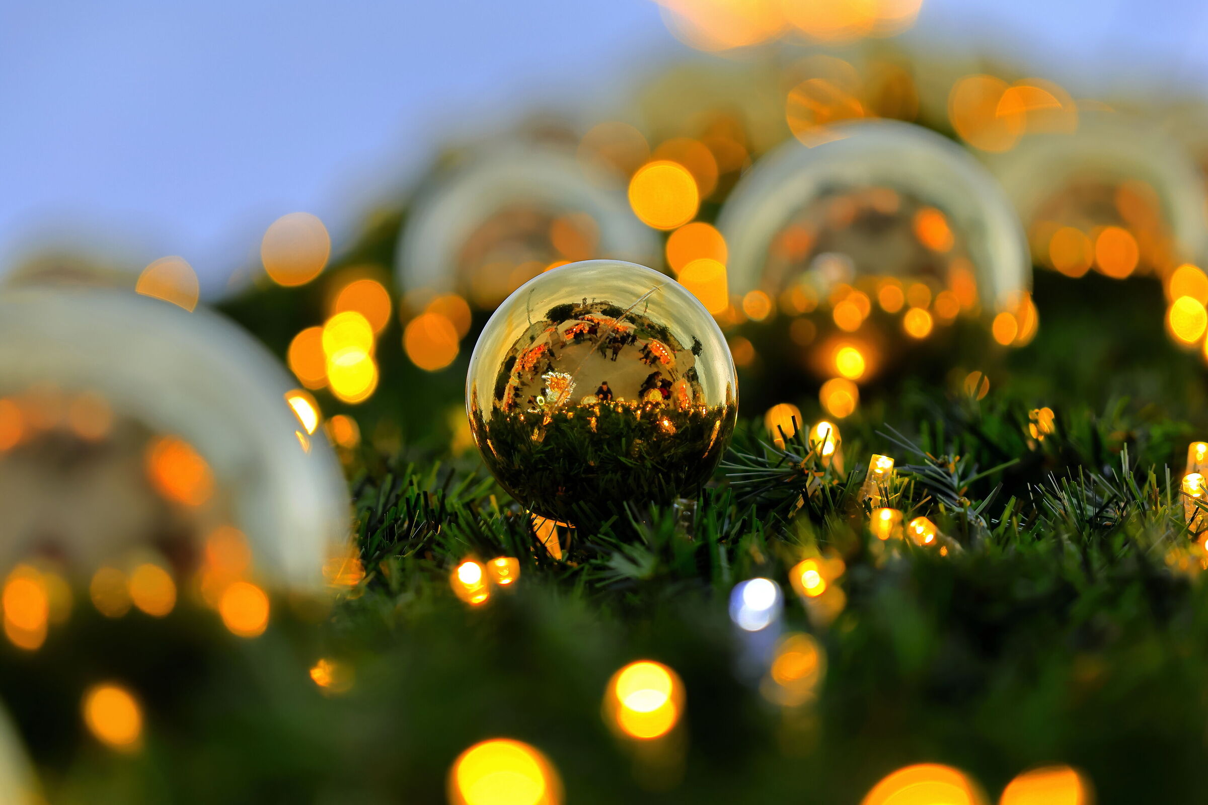 Christmas decorations begin