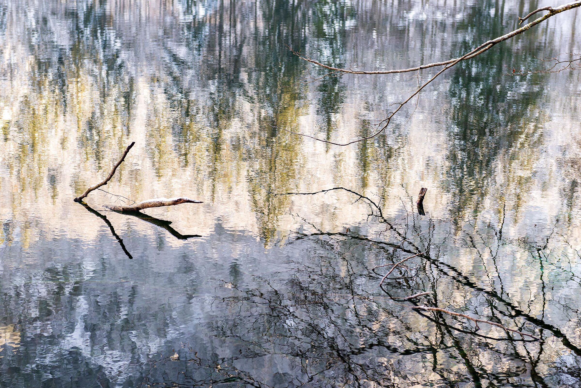 Fusine Lakes oil on canvas