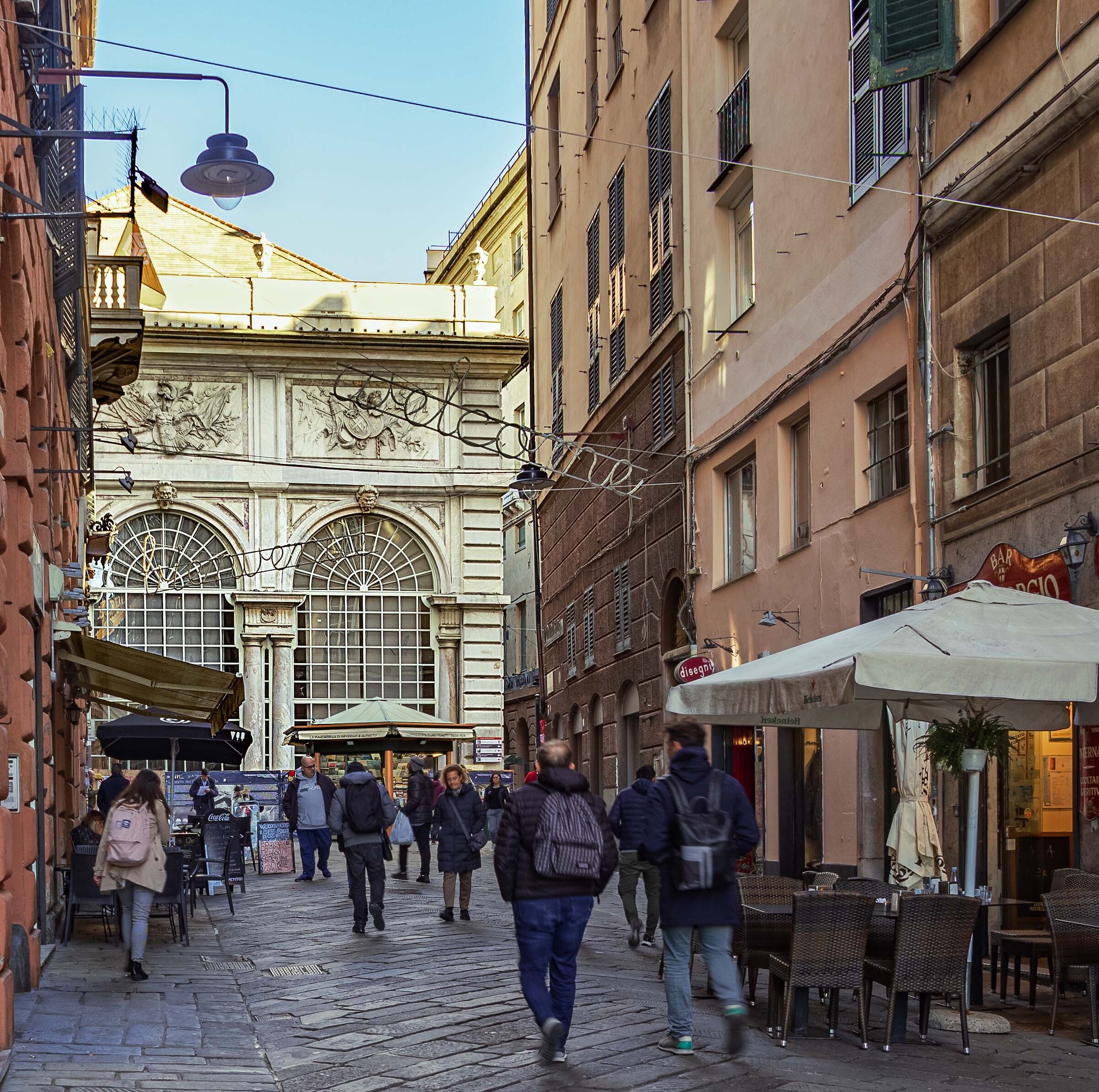 Genoa - Old stock exchange building -(foreshortening)