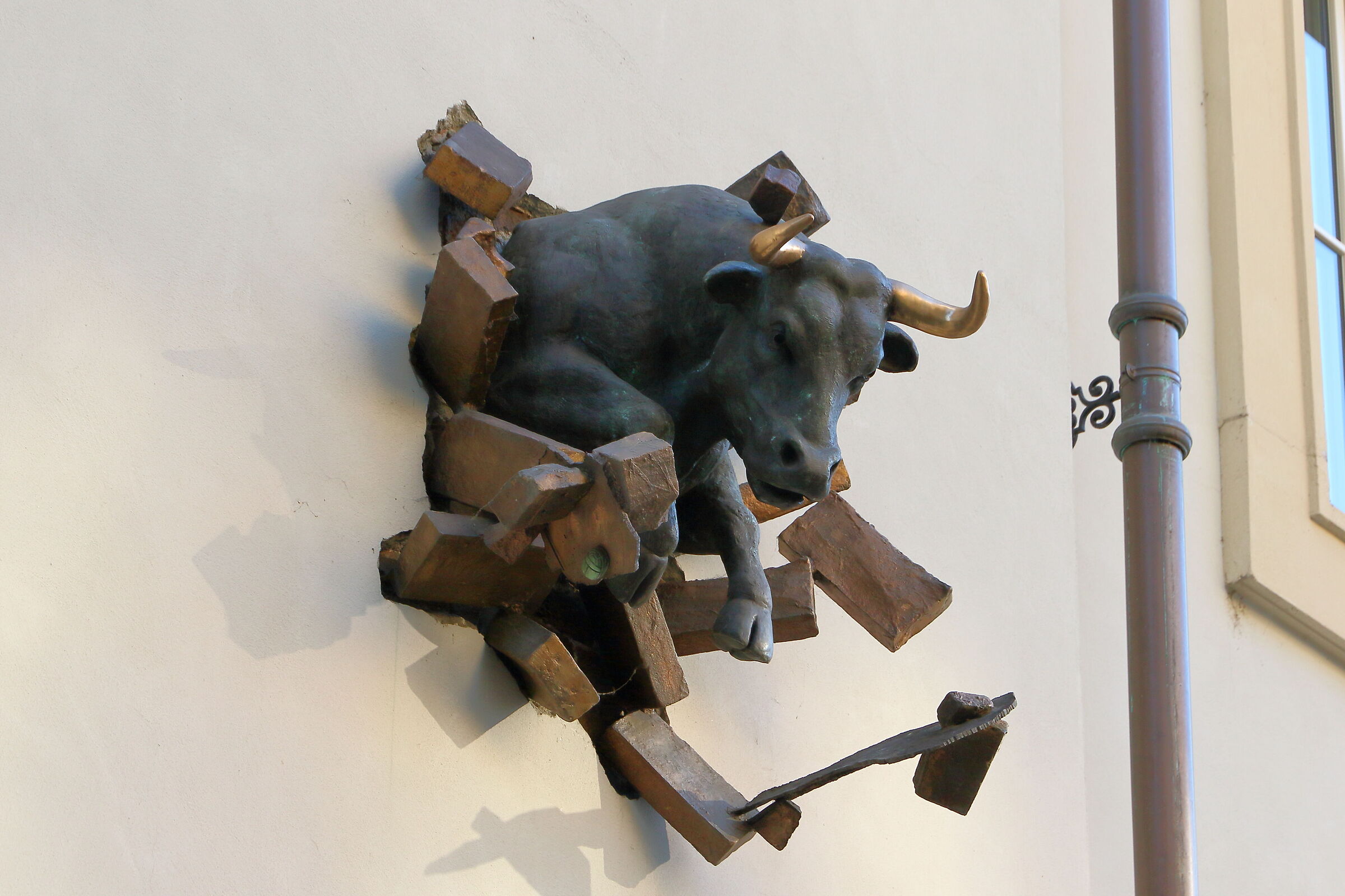 Bull with golden horns