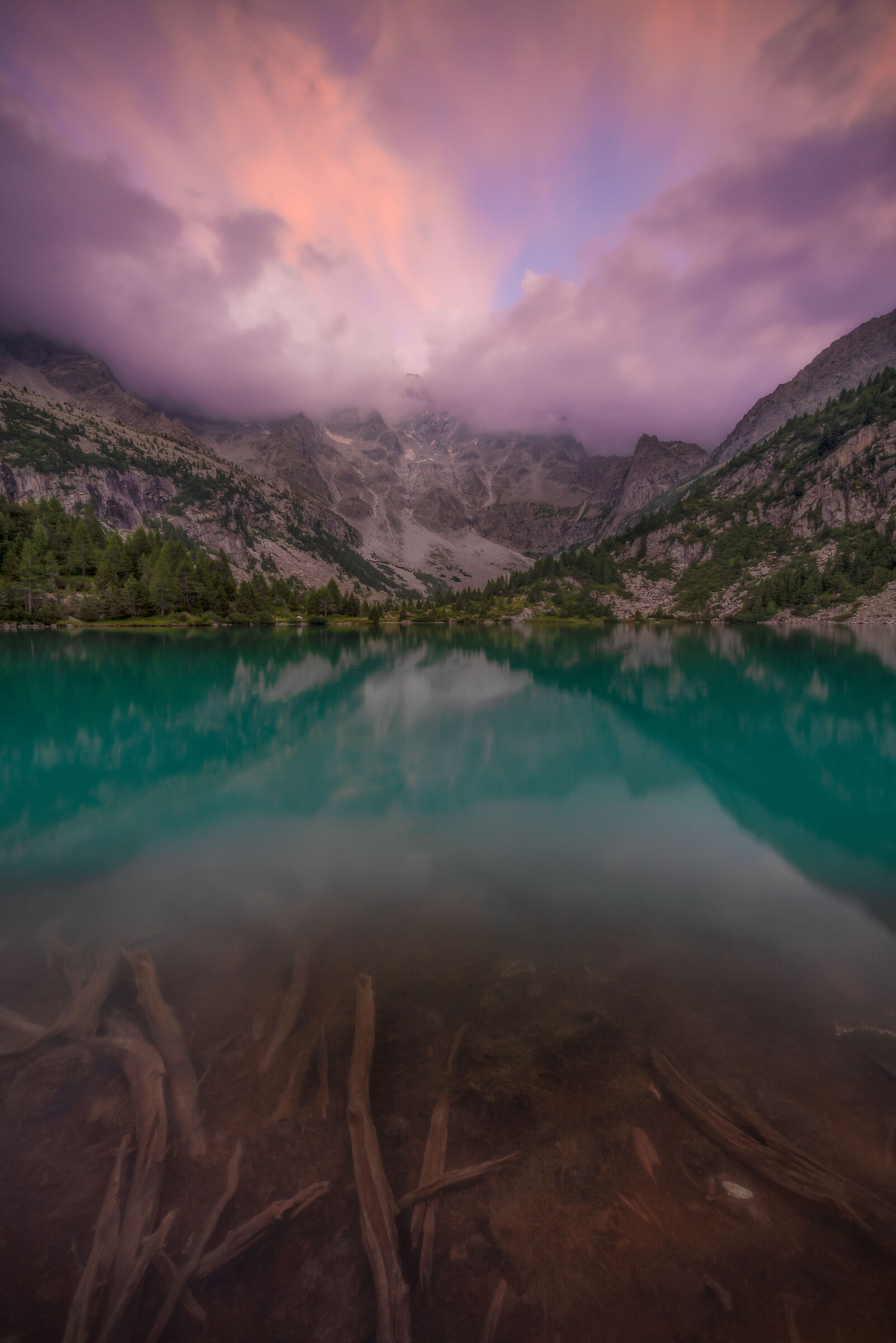 Tramonto sul Lago Aviolo