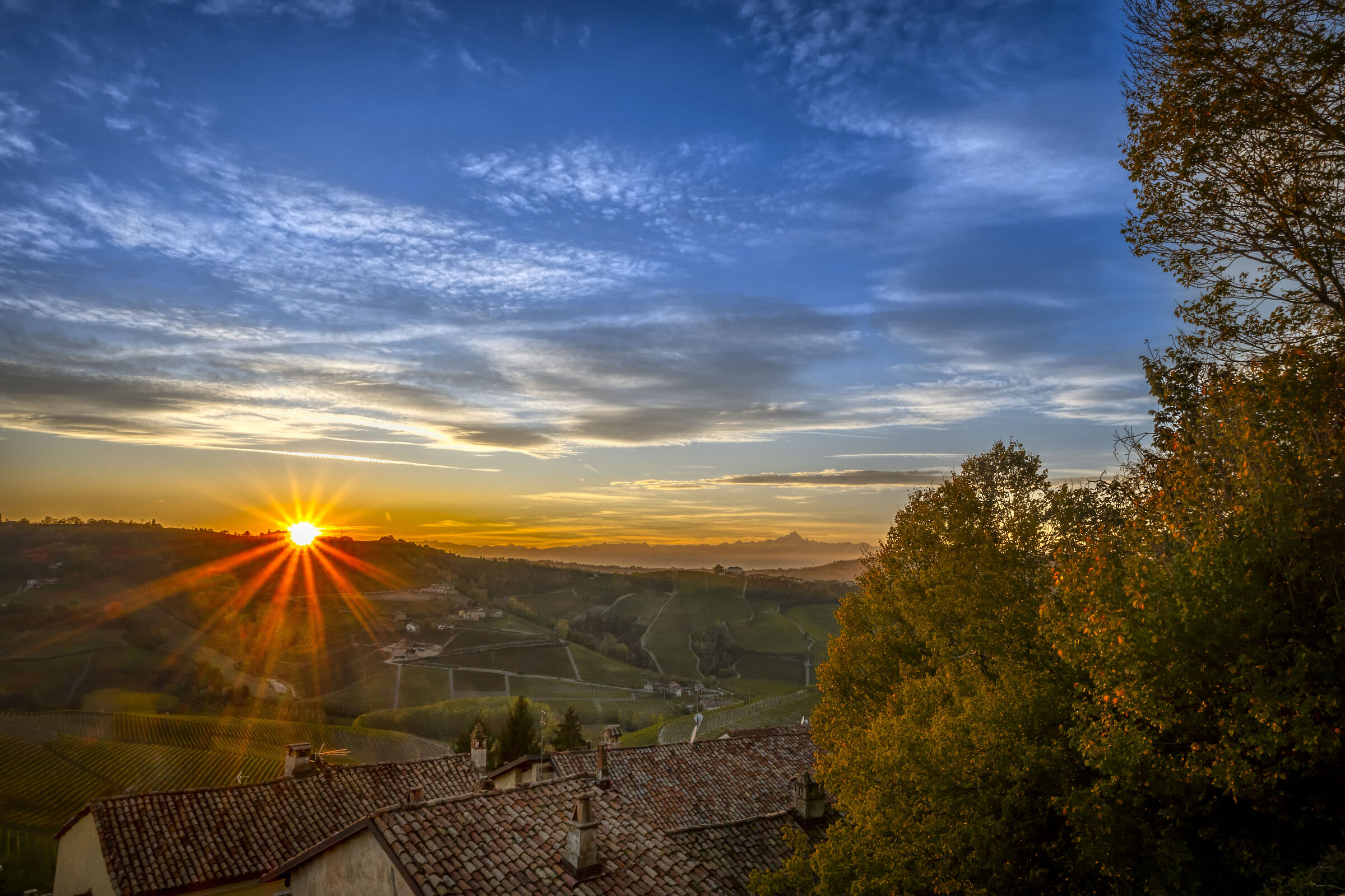 Sunset in the Langhe