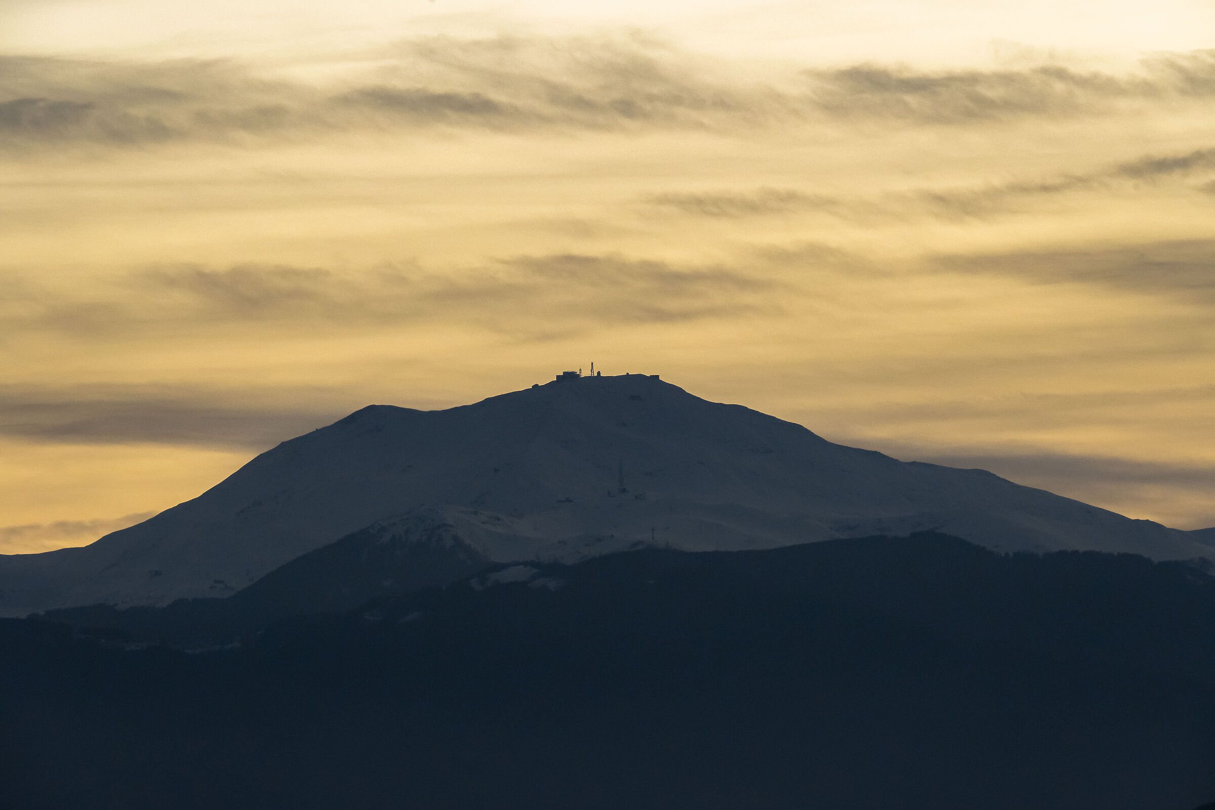 Monte cimone verso il tramonto