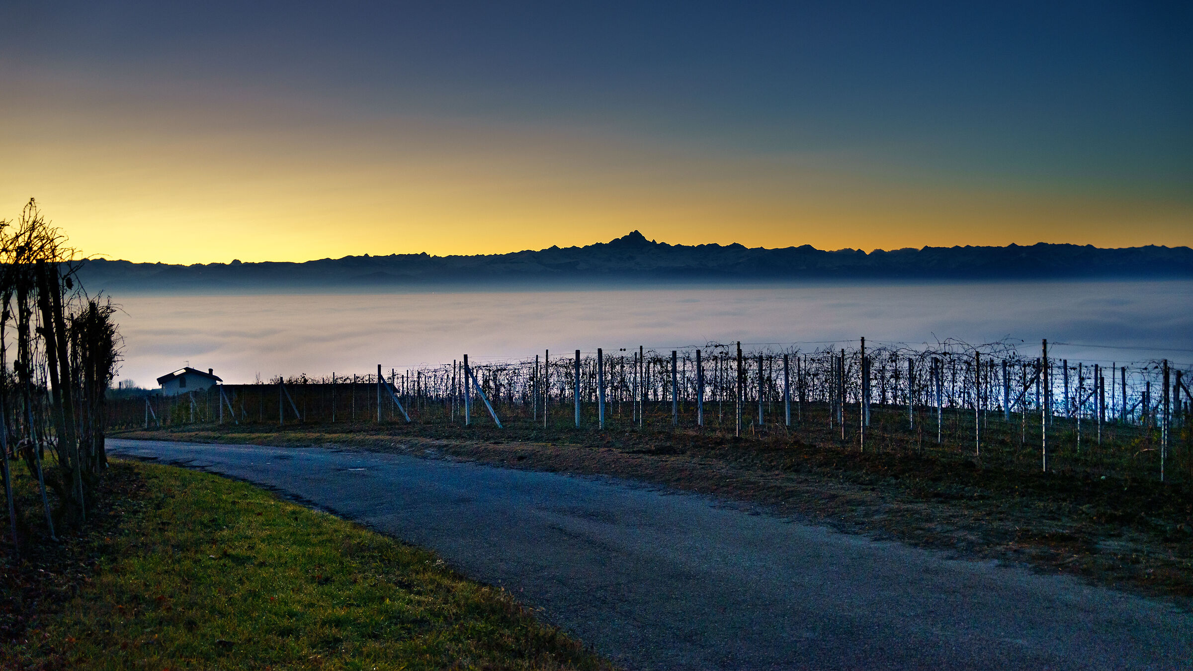 Tramonto con nebbia 1