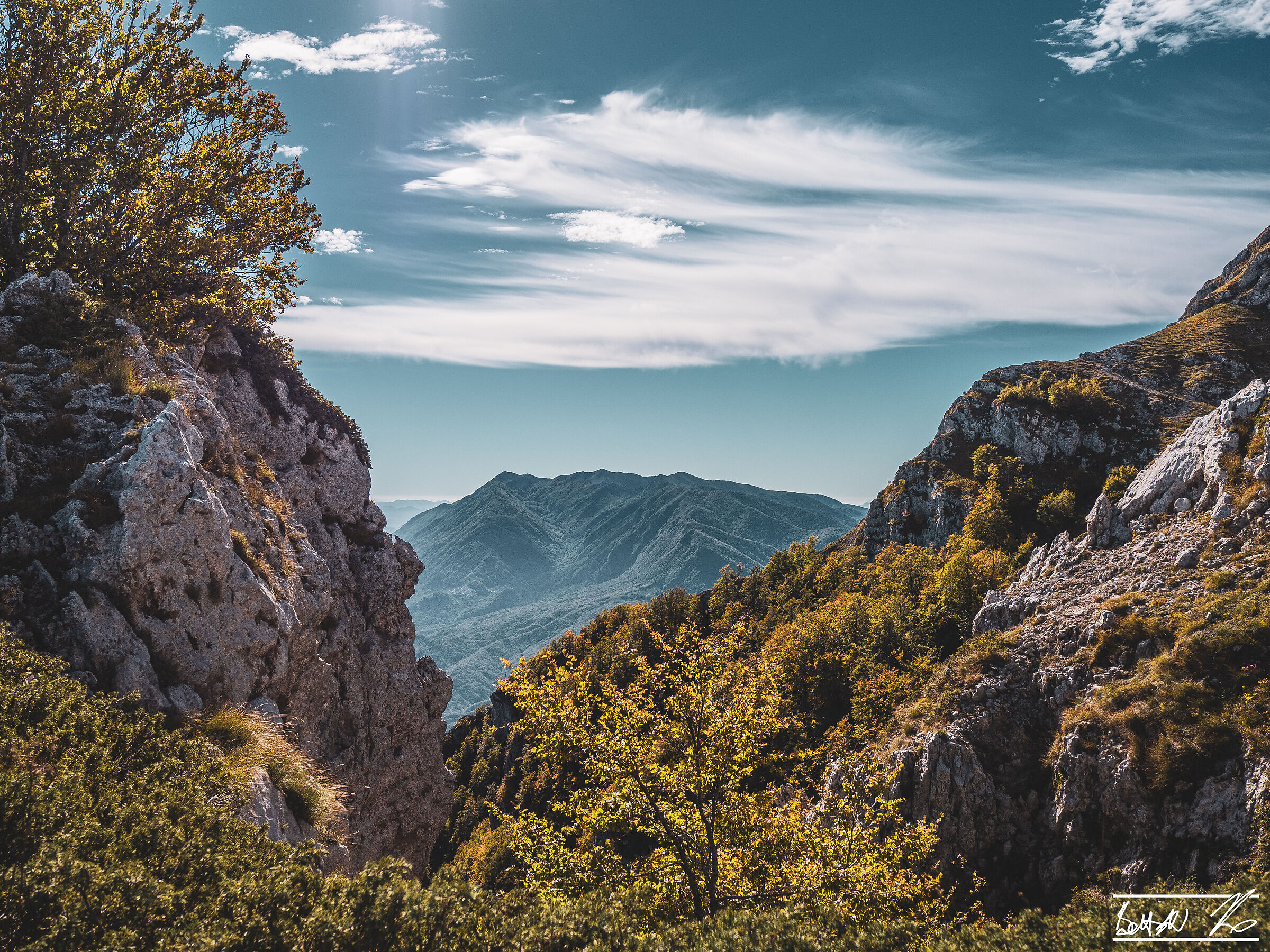 Monte Viglio: mountain panorama at the beginning of the excu...
