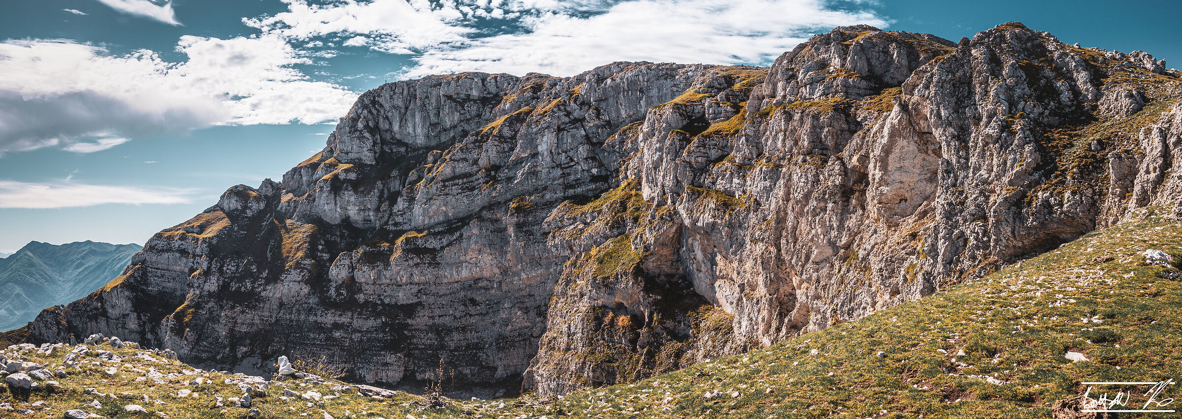 Monte Viglio: the imposing north face of M. The Cantari