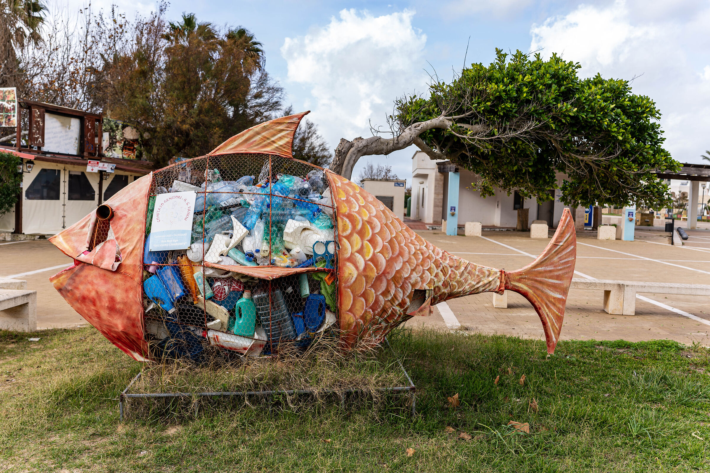 Pesce mangia plastica