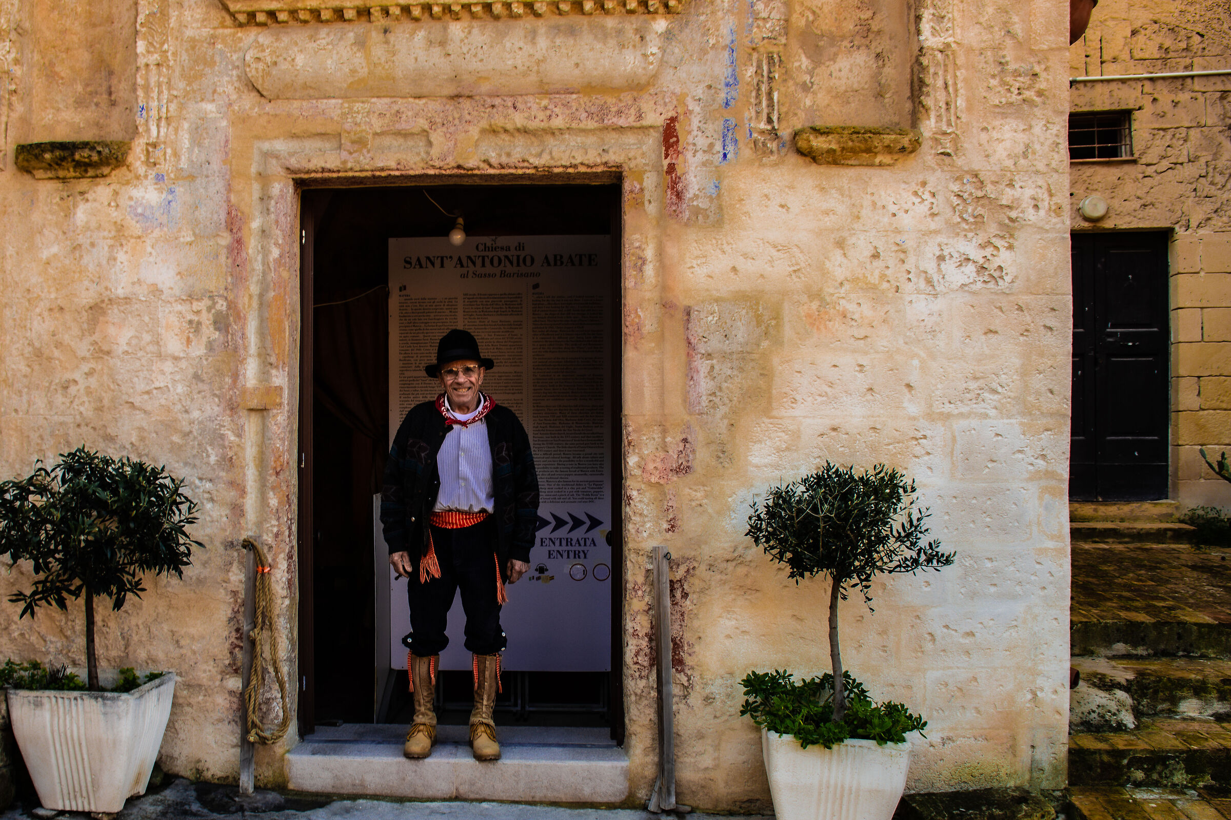 The guardian of the Rock Church (Matera)