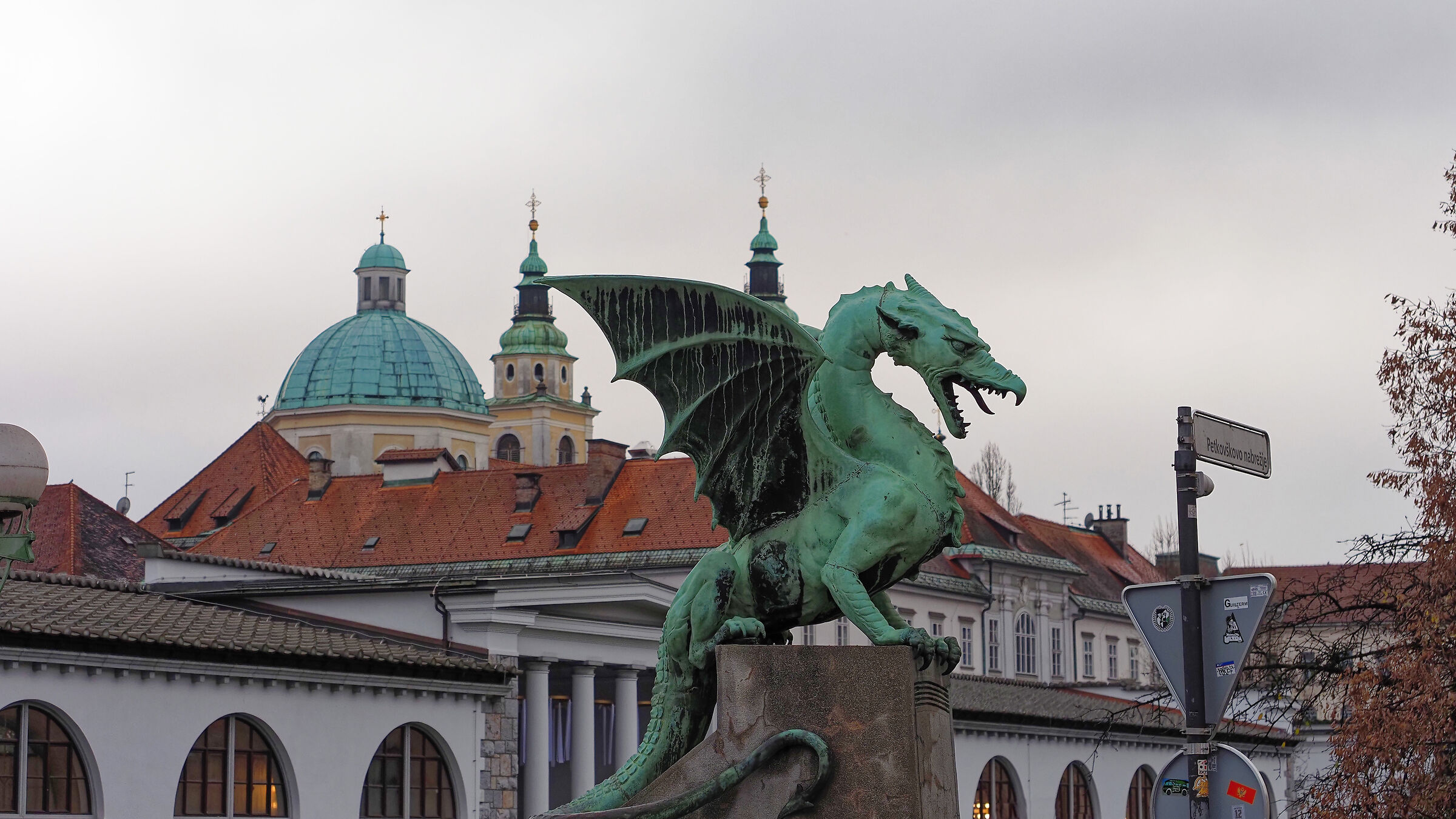 Ljubljana's most famous bridge: Dragon Bridge