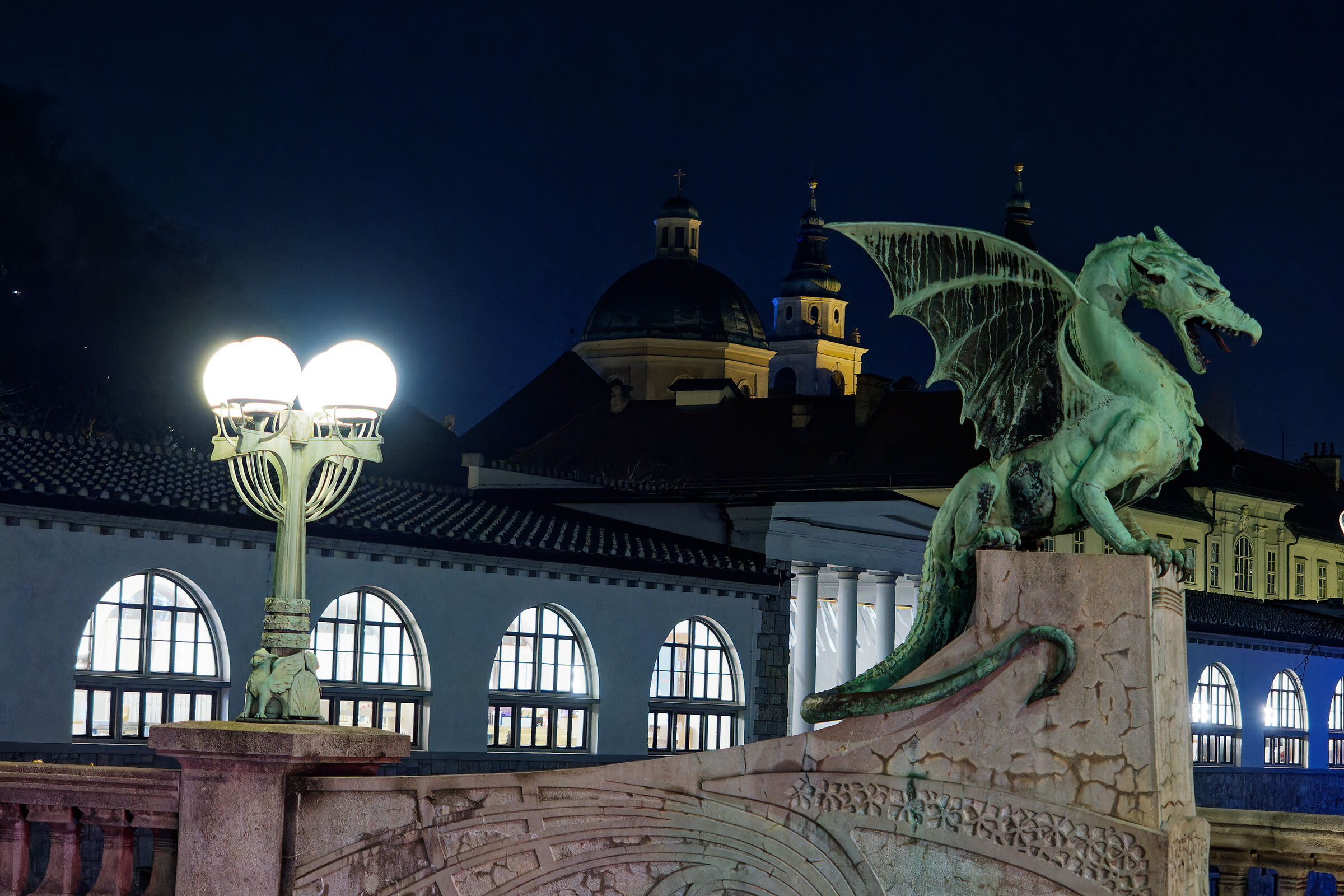 Ljubljana's most famous bridge: Dragon Bridge