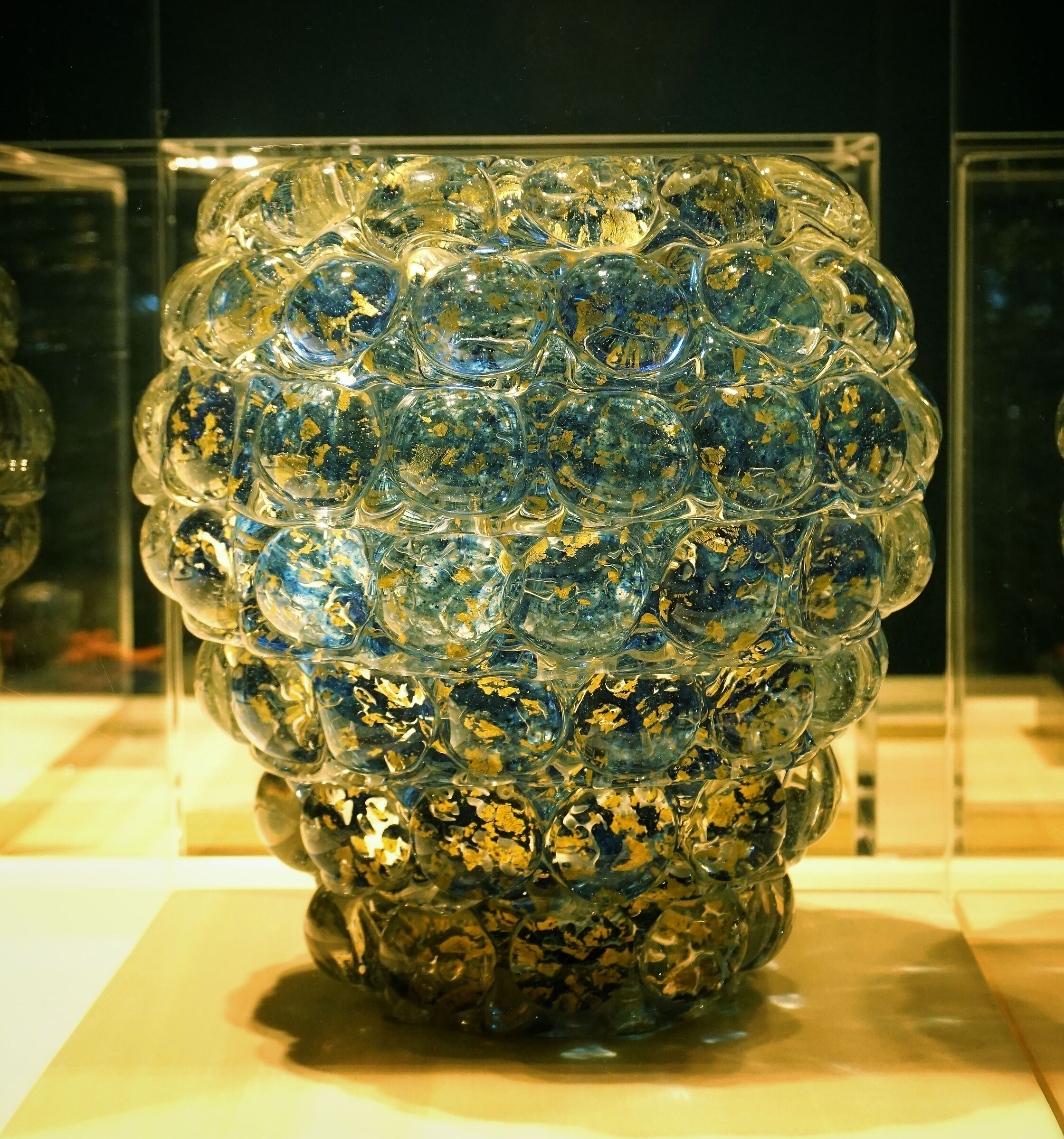 Glass vase and gold leaf 2