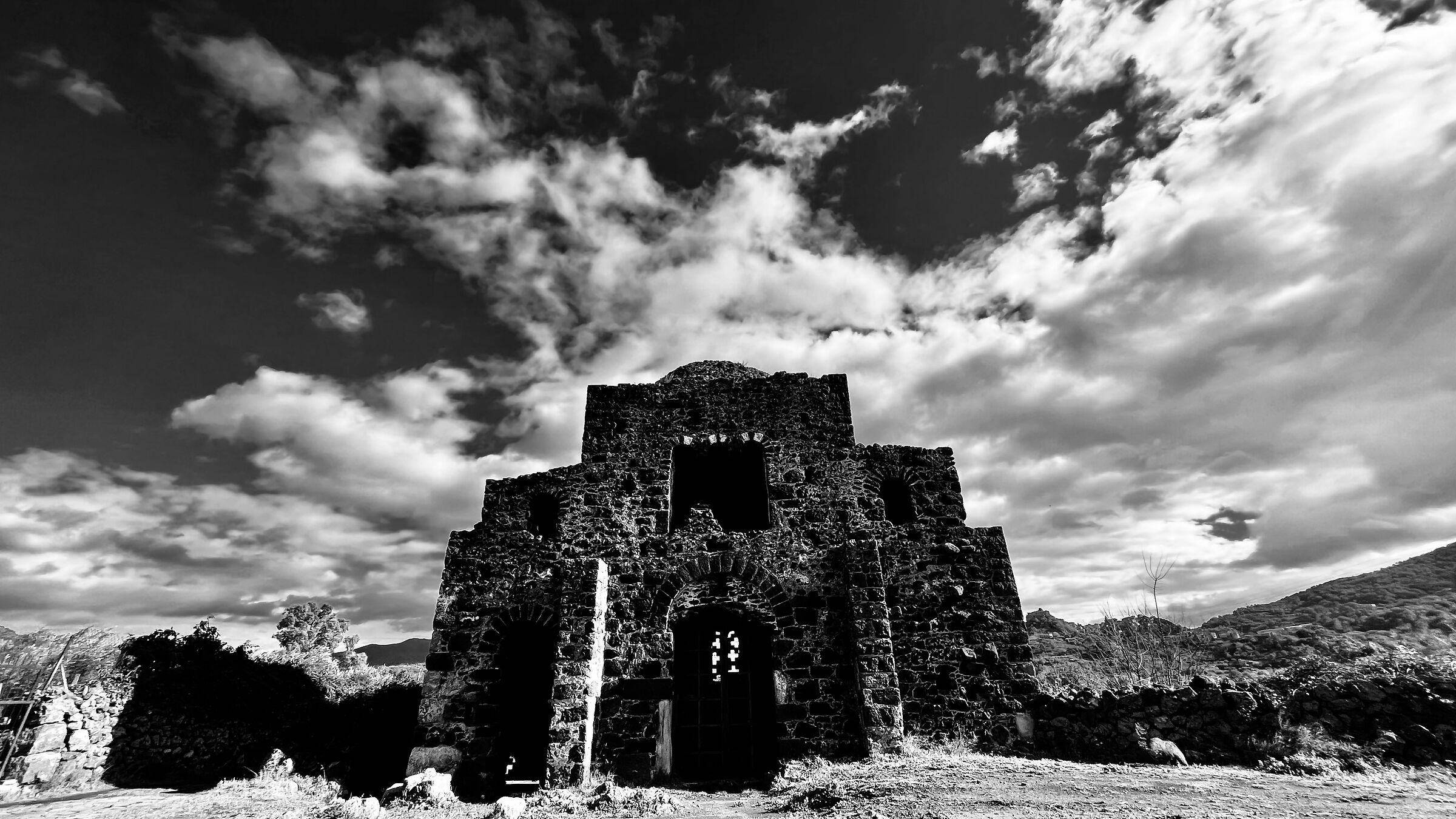 Dark stone