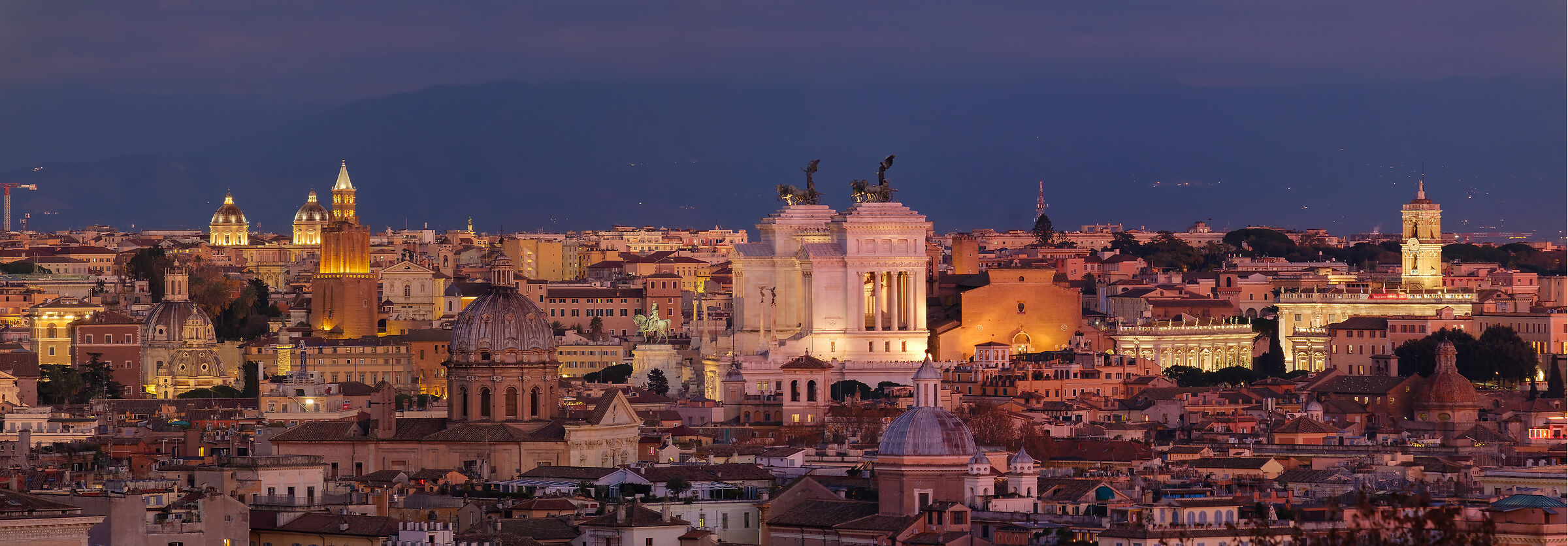 Dal gianicolo subito dopo il tramonto 18 dicembre 2022